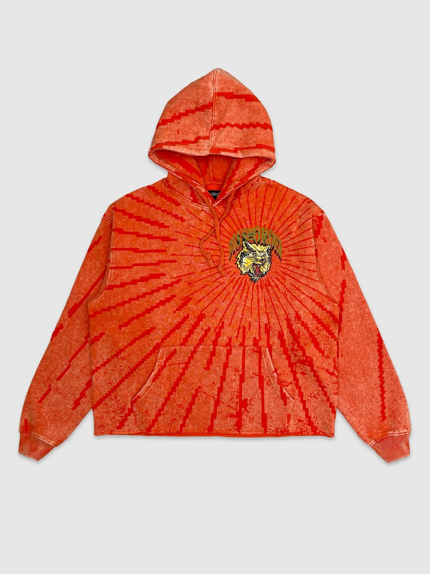 NOR-GN4105-Dissorder Wolf Crop Hoodie