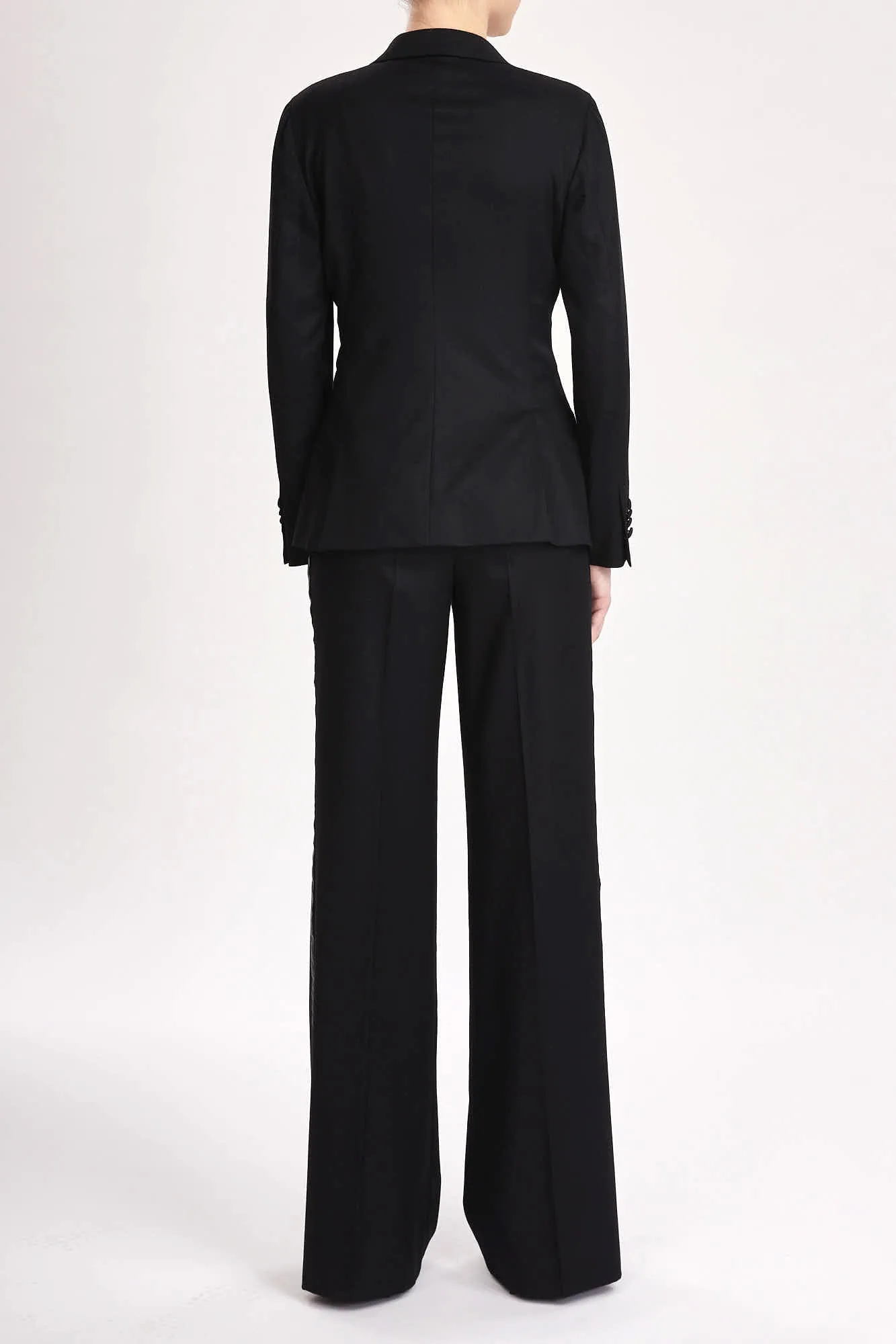 Norwich Jacket- Limited Edition - Double breasted slim fit tuxedo jacket in black wool