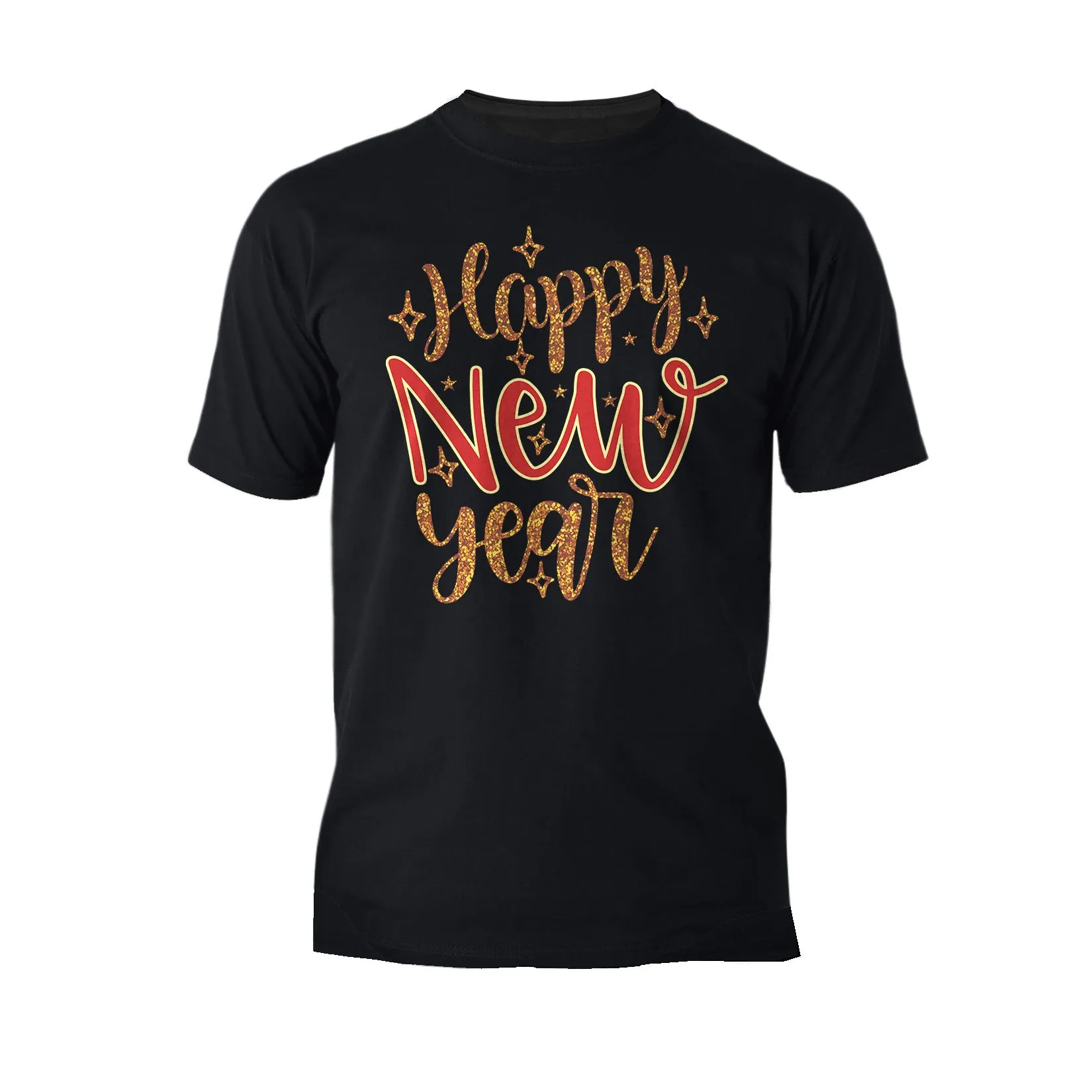 NYE Happy New Year Stars Sparkle Bling Party Eve Celebration Men's T-Shirt