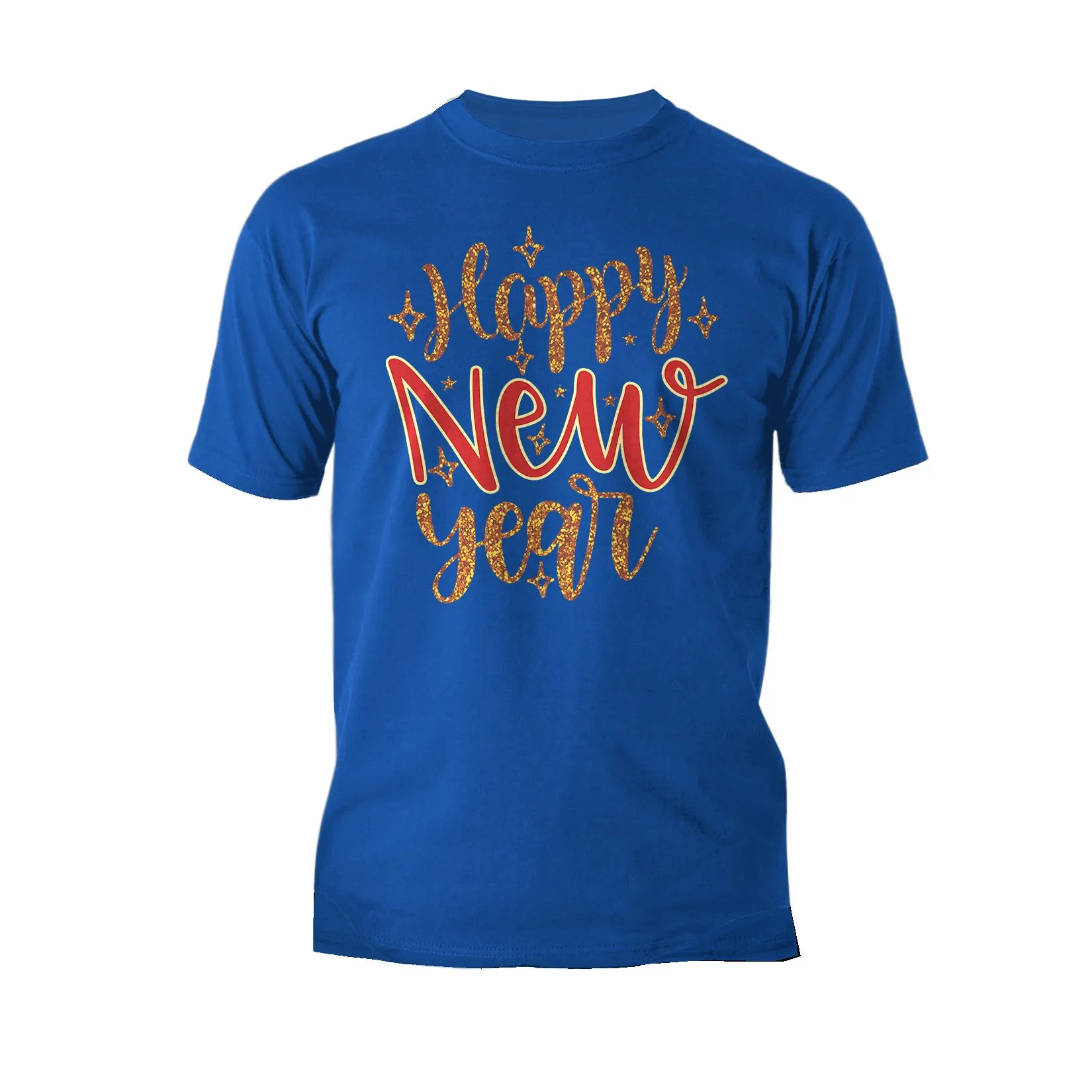 NYE Happy New Year Stars Sparkle Bling Party Eve Celebration Men's T-Shirt