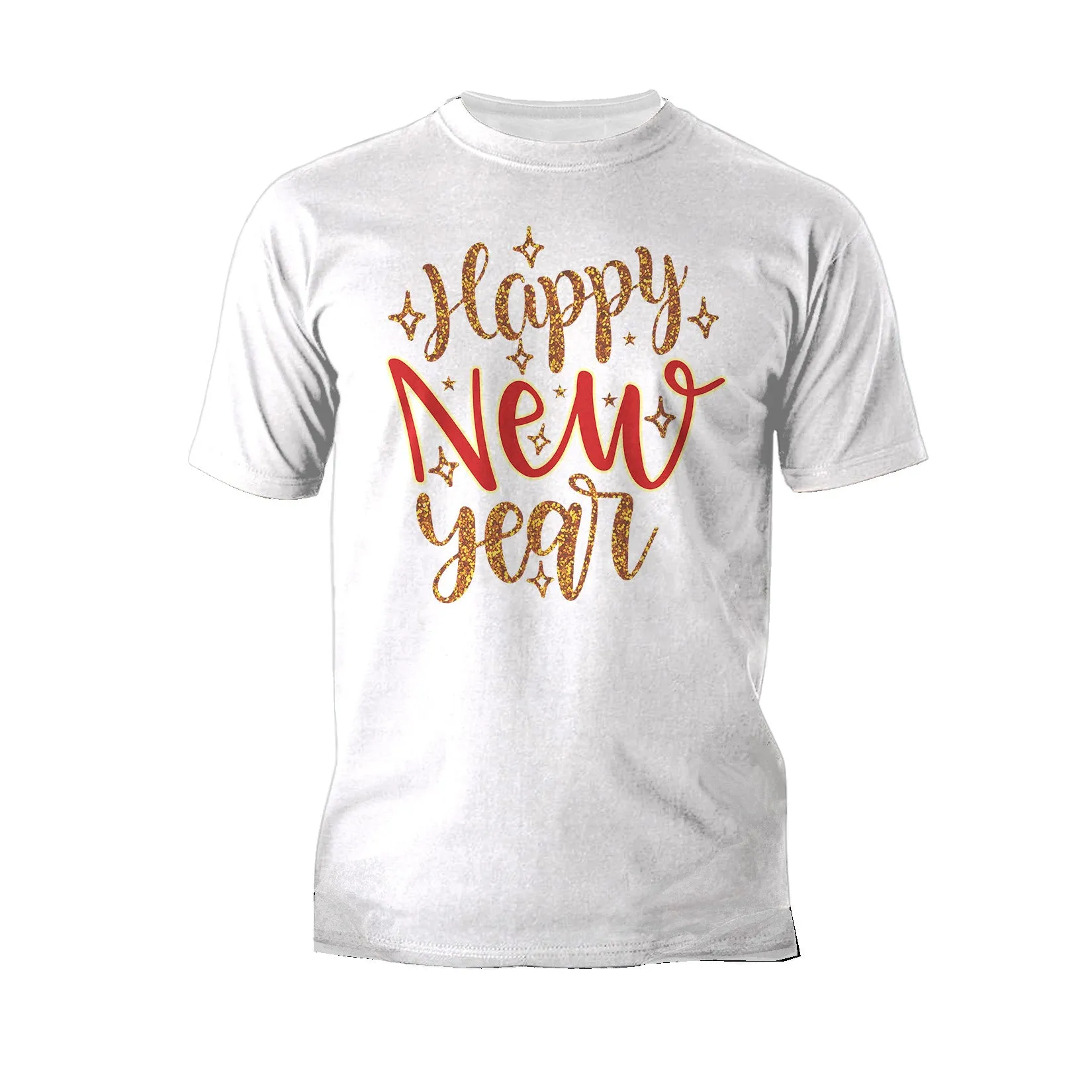 NYE Happy New Year Stars Sparkle Bling Party Eve Celebration Men's T-Shirt