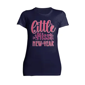 NYE Little Miss New Year Sparkle Bling Party Eve Celebration Women's T-Shirt