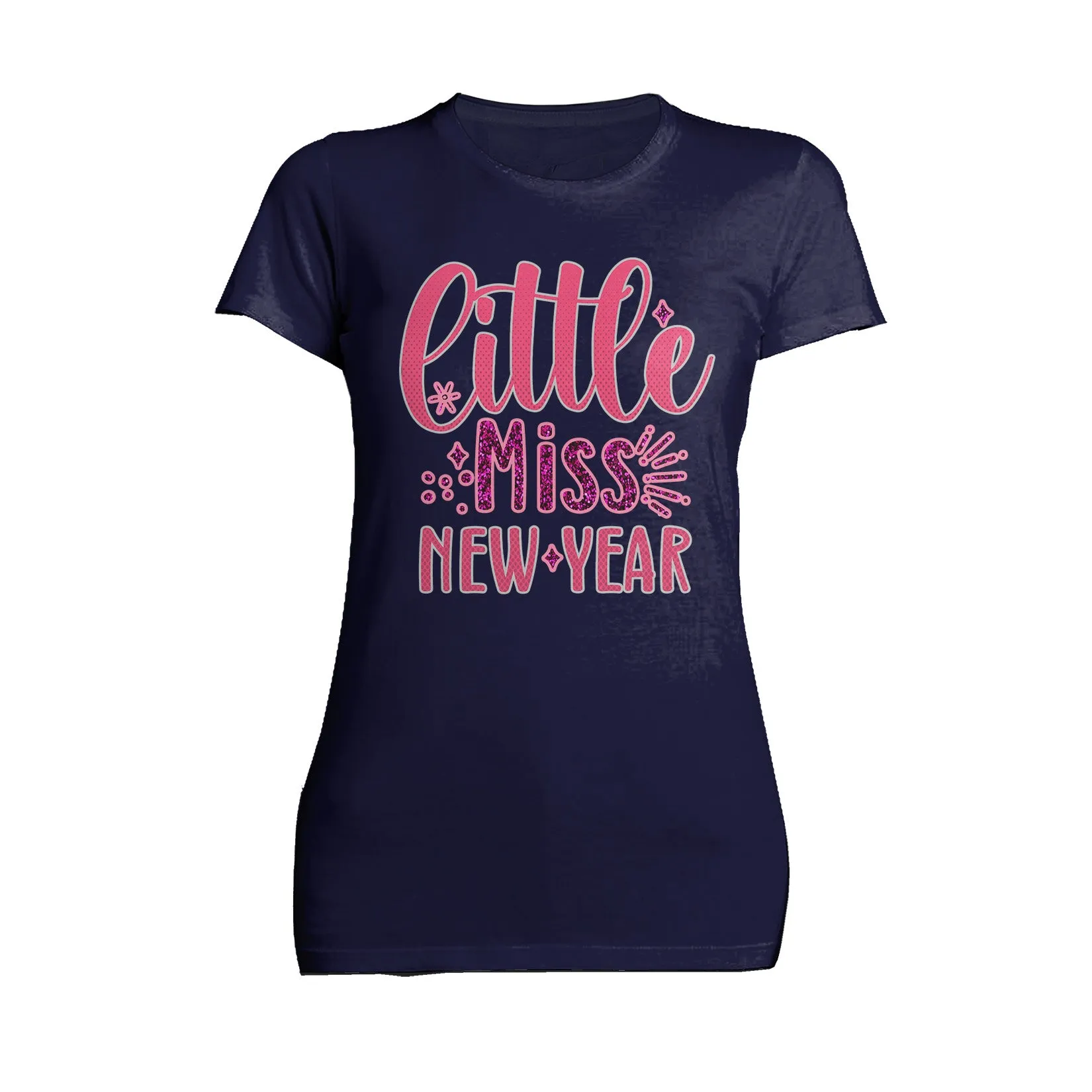 NYE Little Miss New Year Sparkle Bling Party Eve Celebration Women's T-Shirt