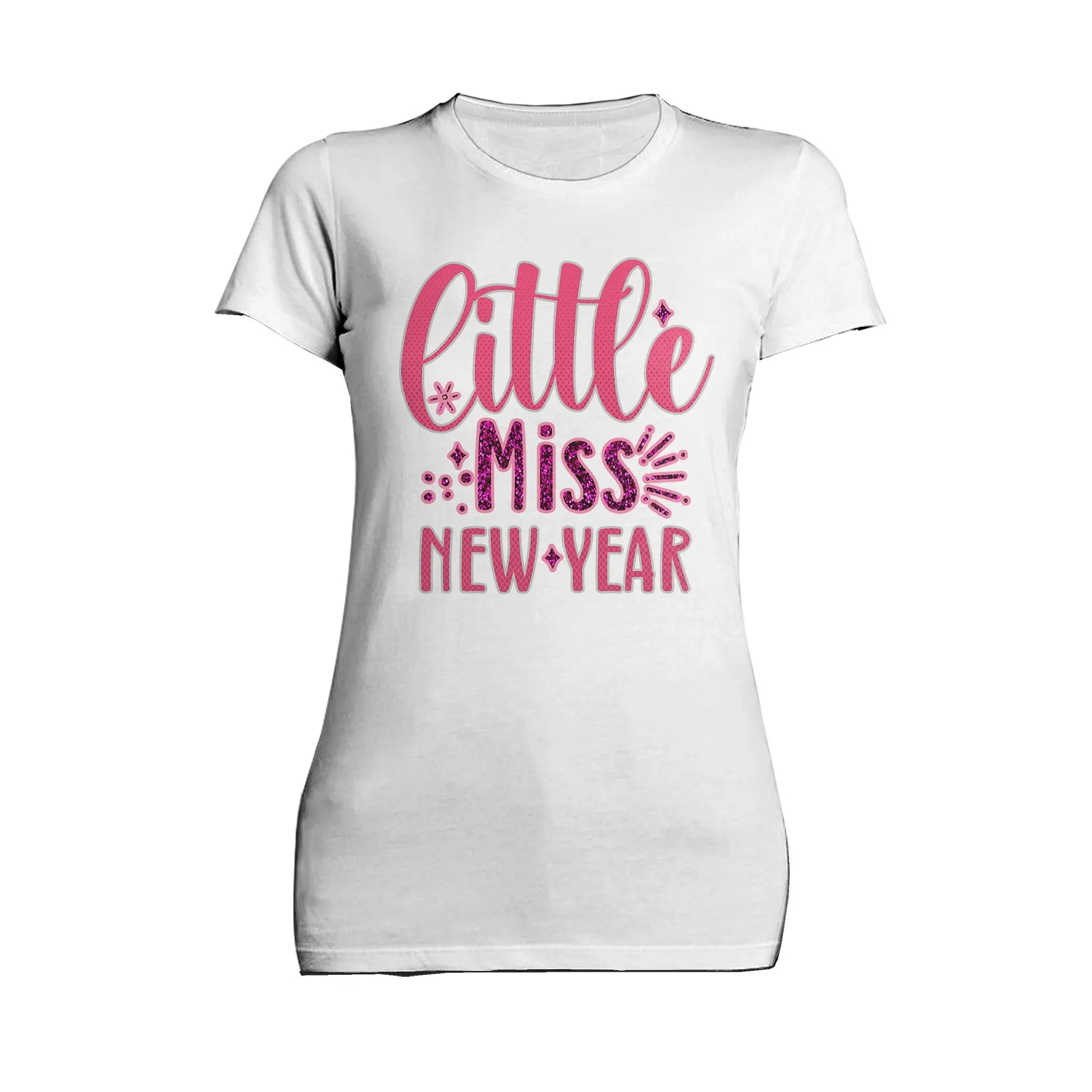 NYE Little Miss New Year Sparkle Bling Party Eve Celebration Women's T-Shirt