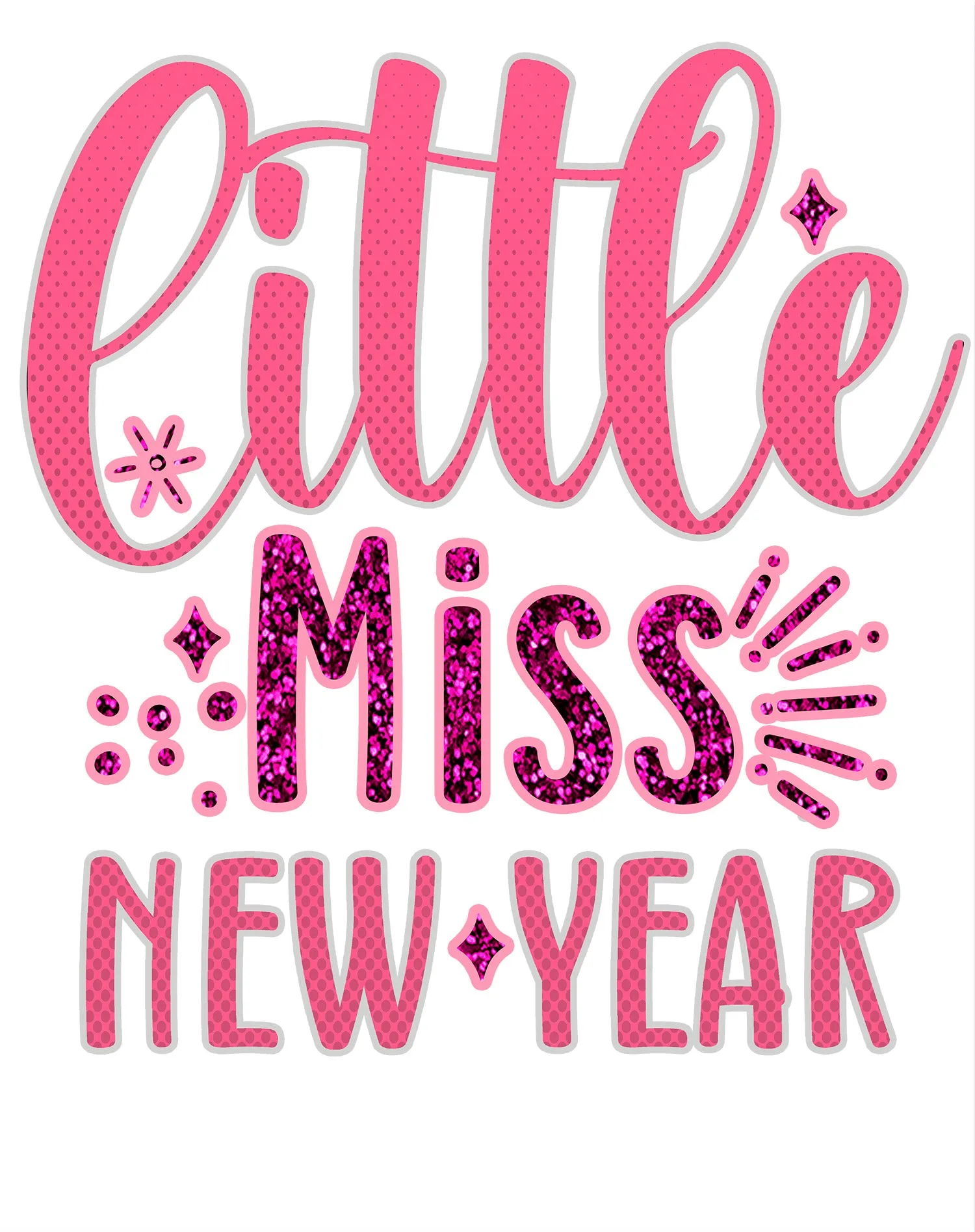 NYE Little Miss New Year Sparkle Bling Party Eve Celebration Women's T-Shirt