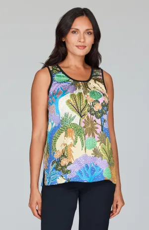 Oasis Print Gather Neck Camisole