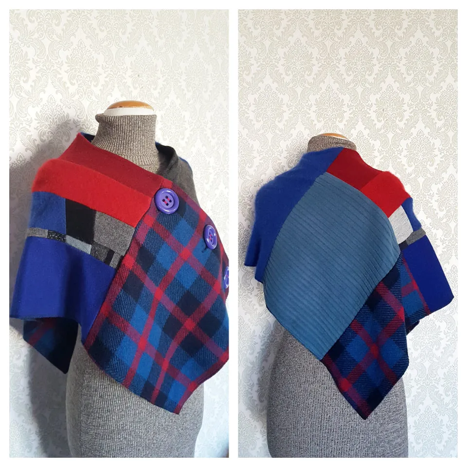 One-Size Patchwork Capelet - MULTIPLE VARIATIONS