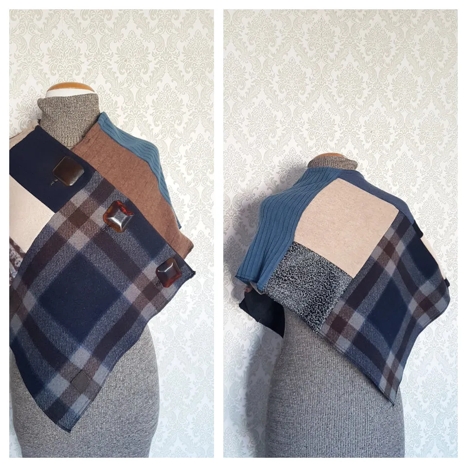 One-Size Patchwork Capelet - MULTIPLE VARIATIONS