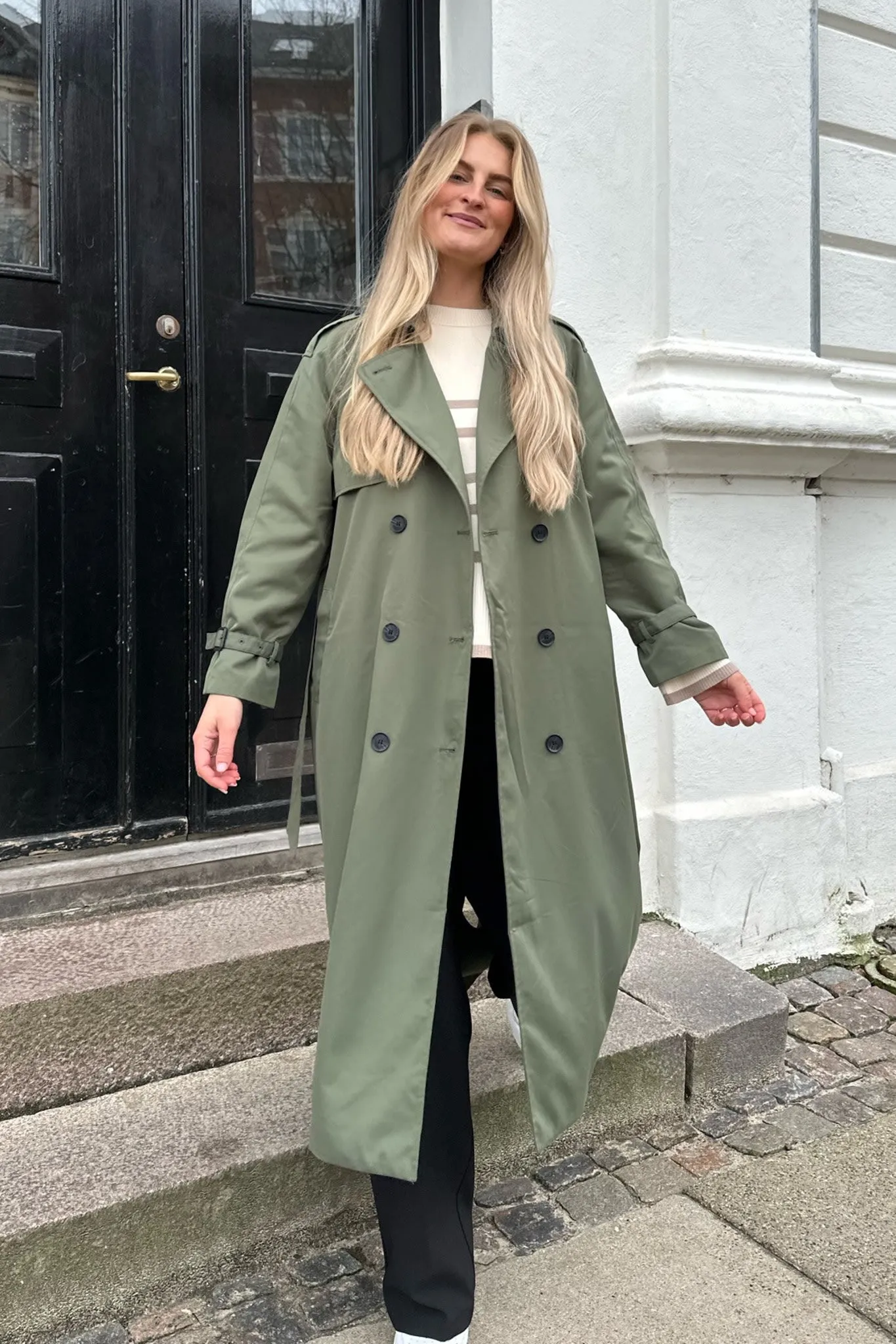 ONLChloe Trenchcoat - Mørkegrøn