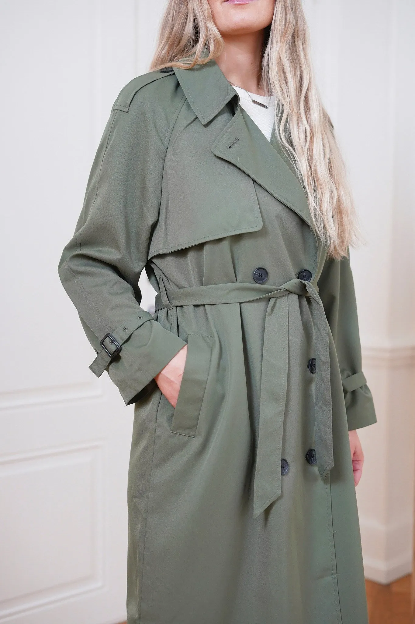 ONLChloe Trenchcoat - Mørkegrøn