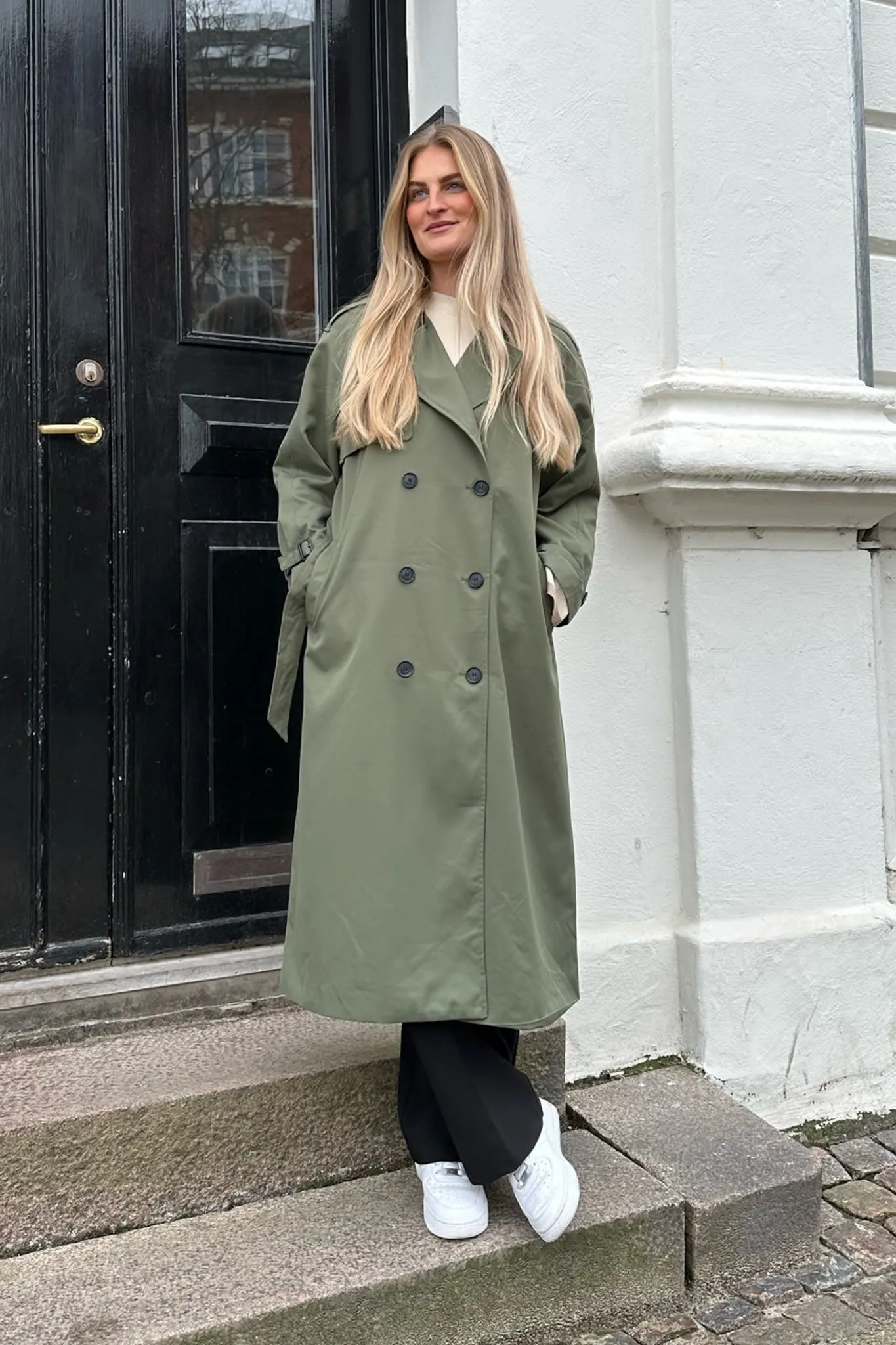 ONLChloe Trenchcoat - Mørkegrøn