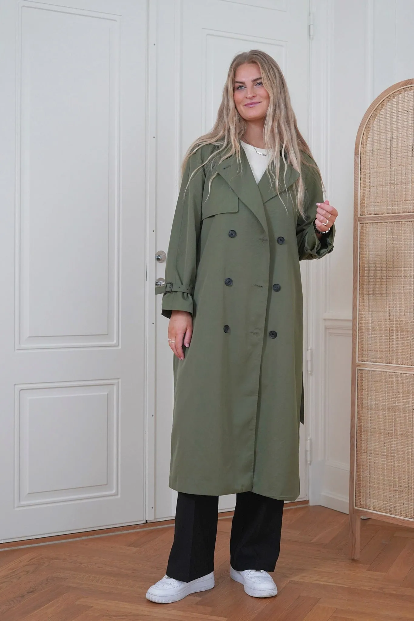 ONLChloe Trenchcoat - Mørkegrøn