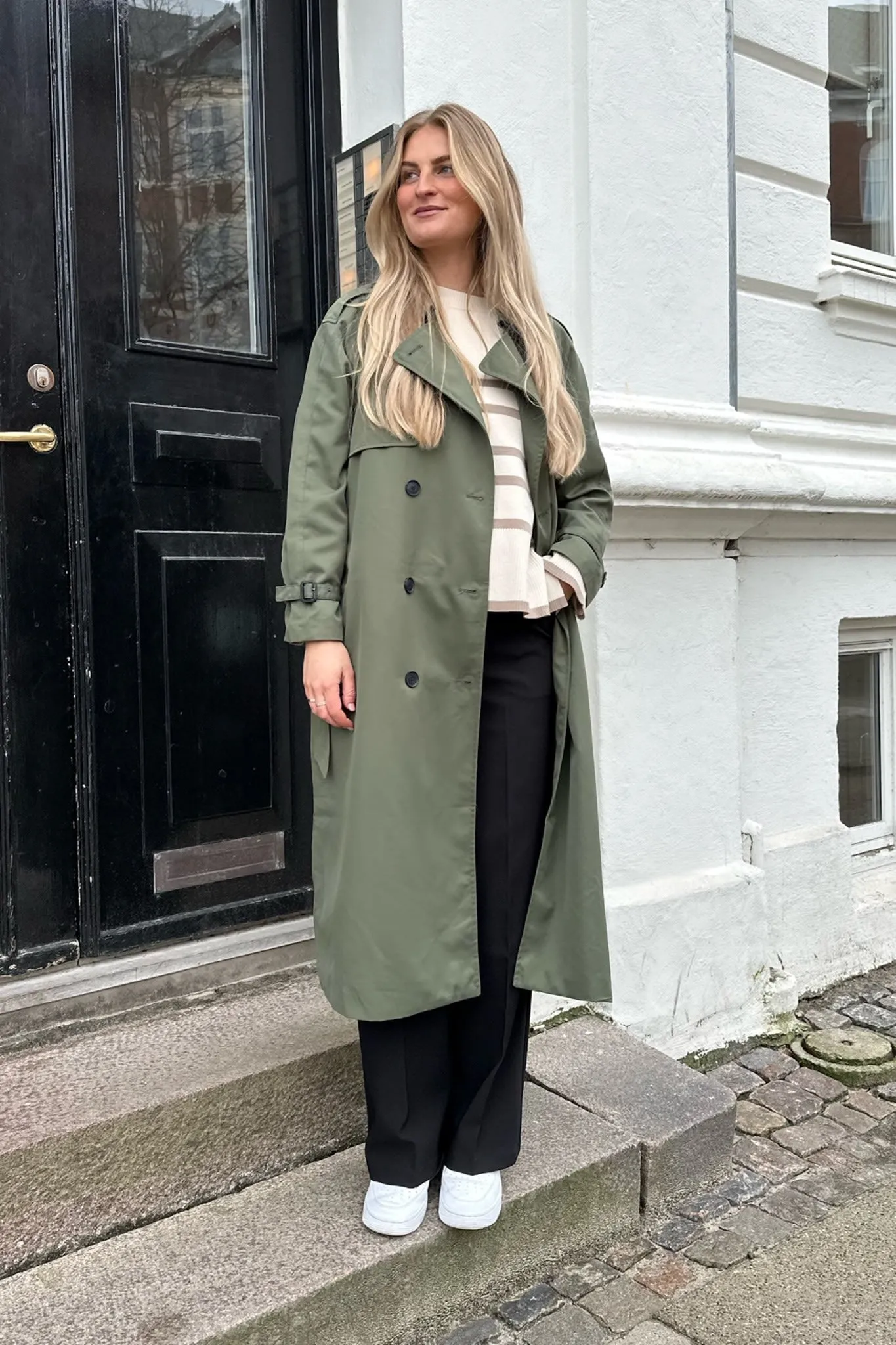 ONLChloe Trenchcoat - Mørkegrøn