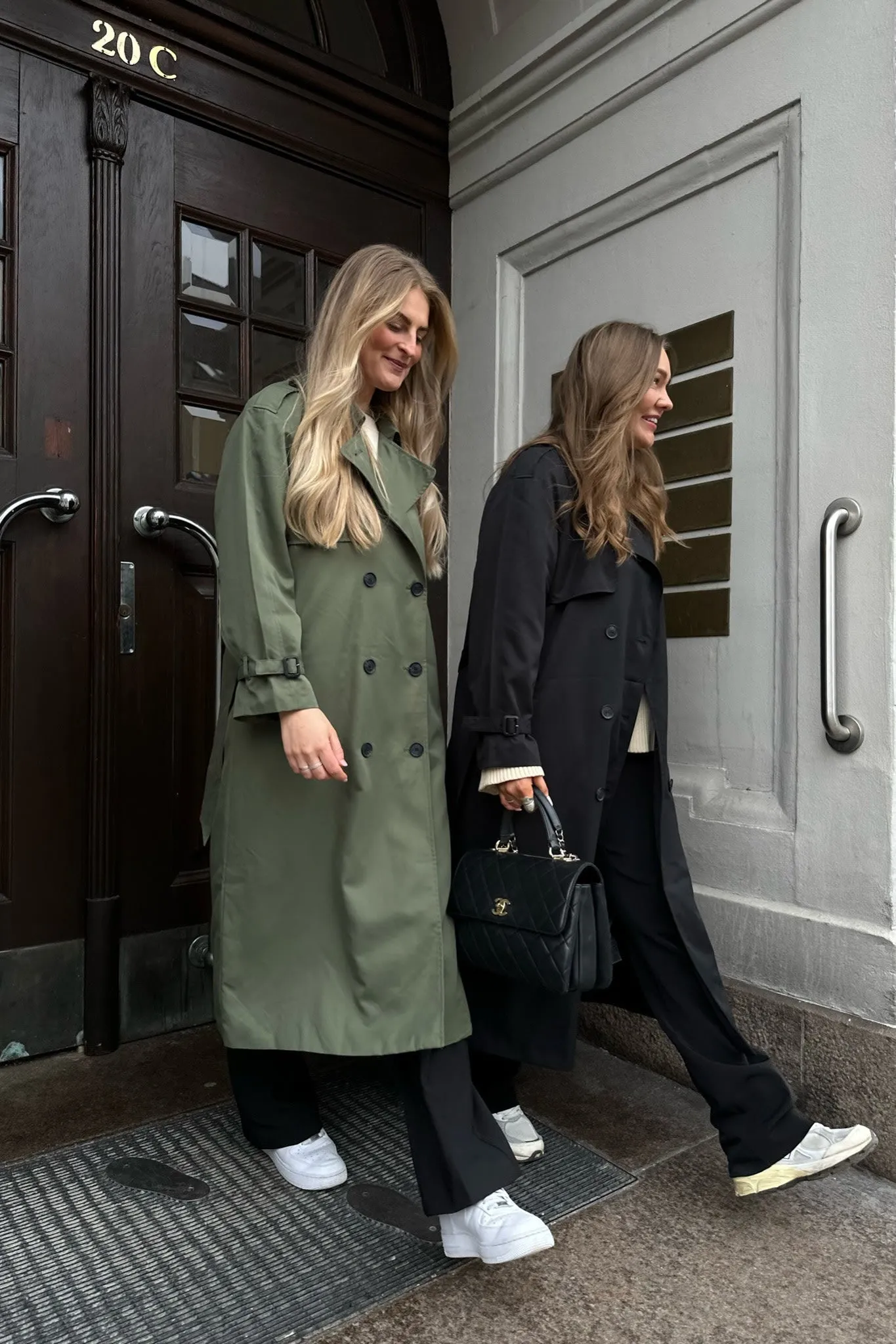 ONLChloe Trenchcoat - Mørkegrøn