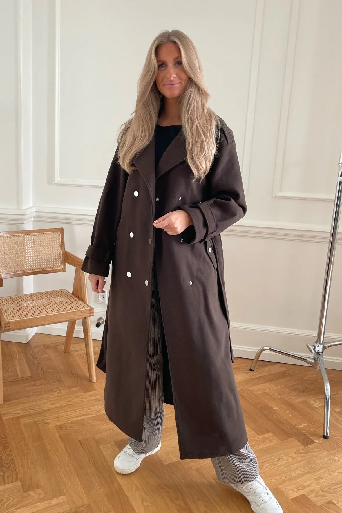 ONLSepia Trenchcoat - Mørkebrun