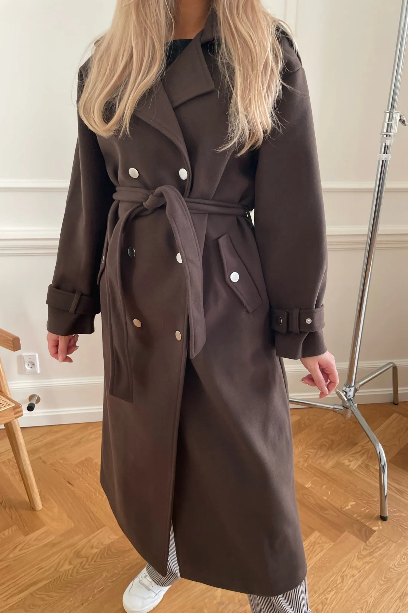 ONLSepia Trenchcoat - Mørkebrun