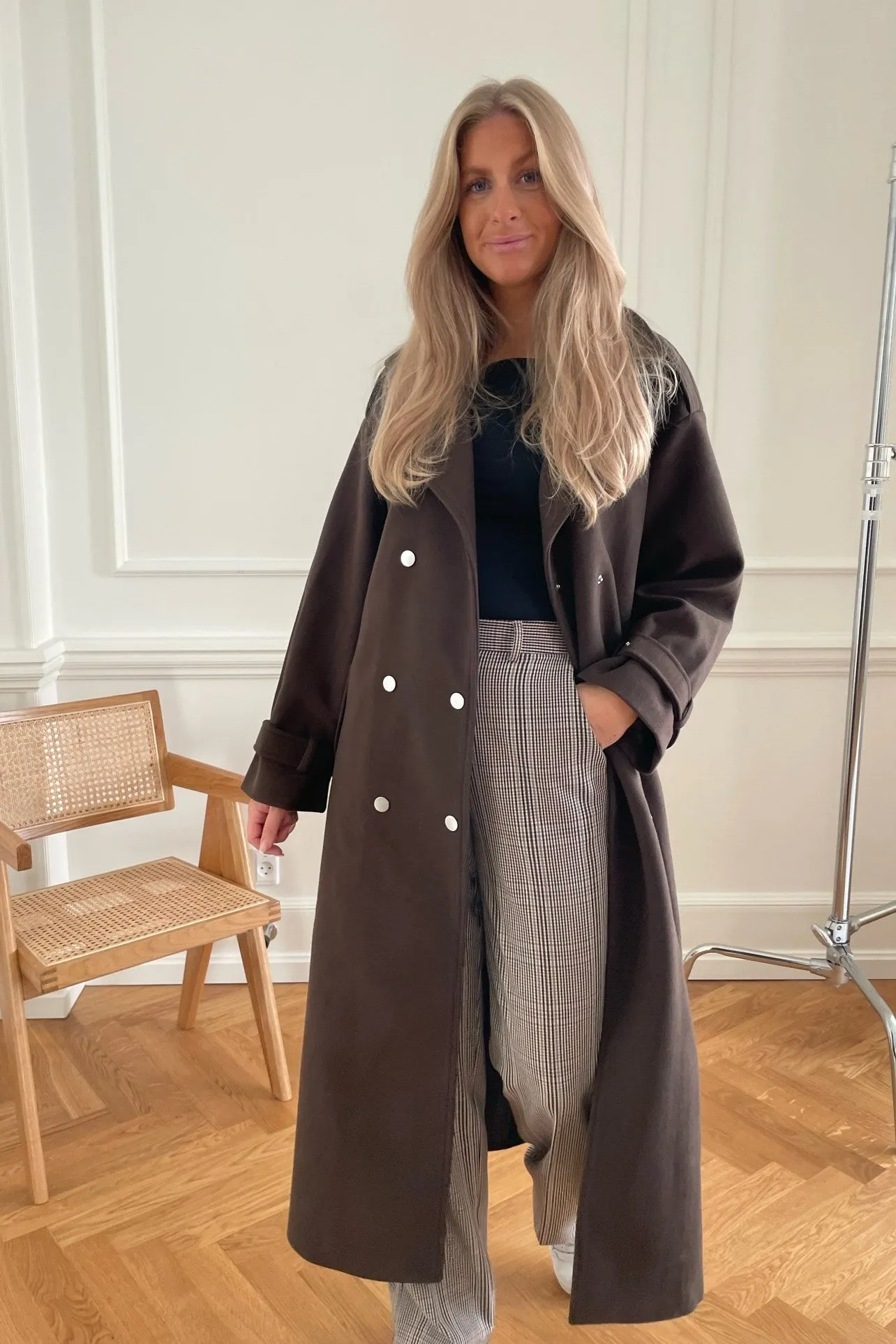 ONLSepia Trenchcoat - Mørkebrun