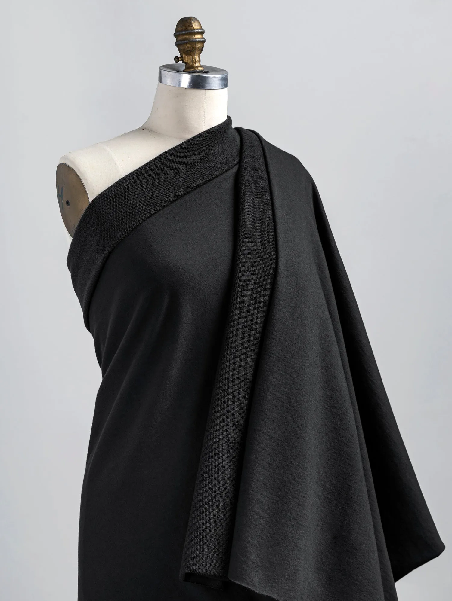 Organic Cotton Heavy French Terry - Black - Swatch