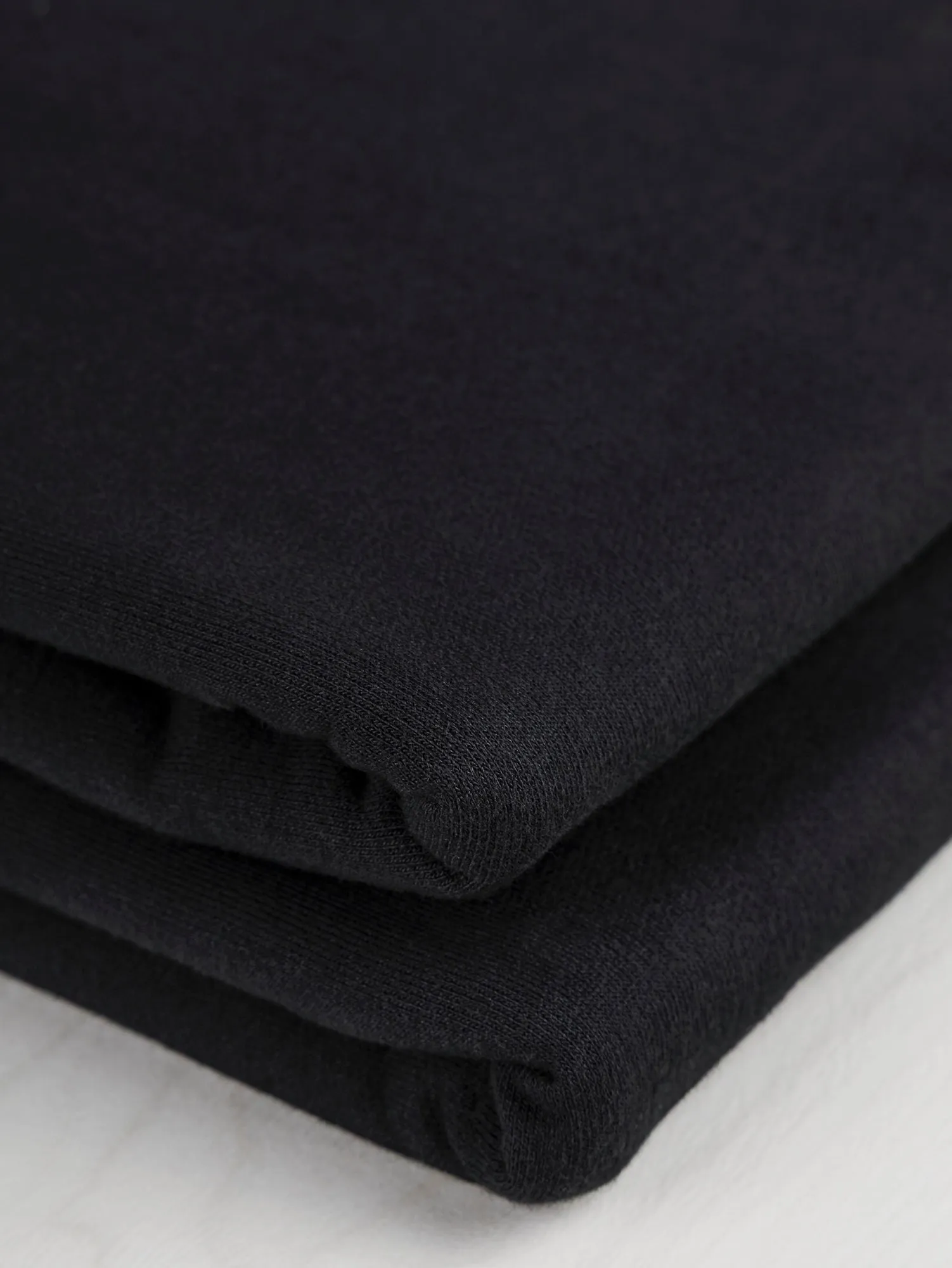 Organic Cotton Heavy French Terry - Black - Swatch