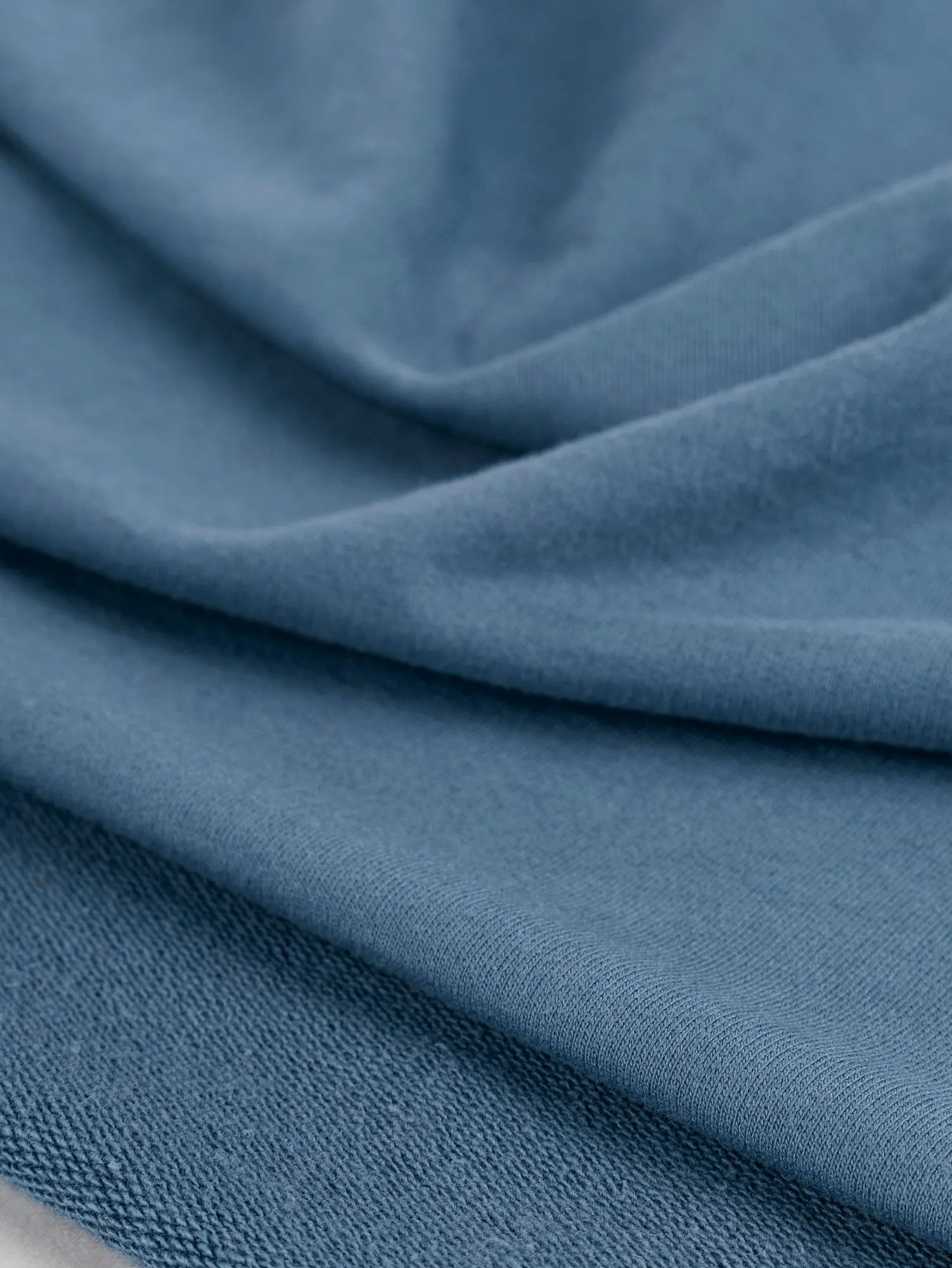 Organic Cotton Heavy French Terry - Steel Blue - Swatch