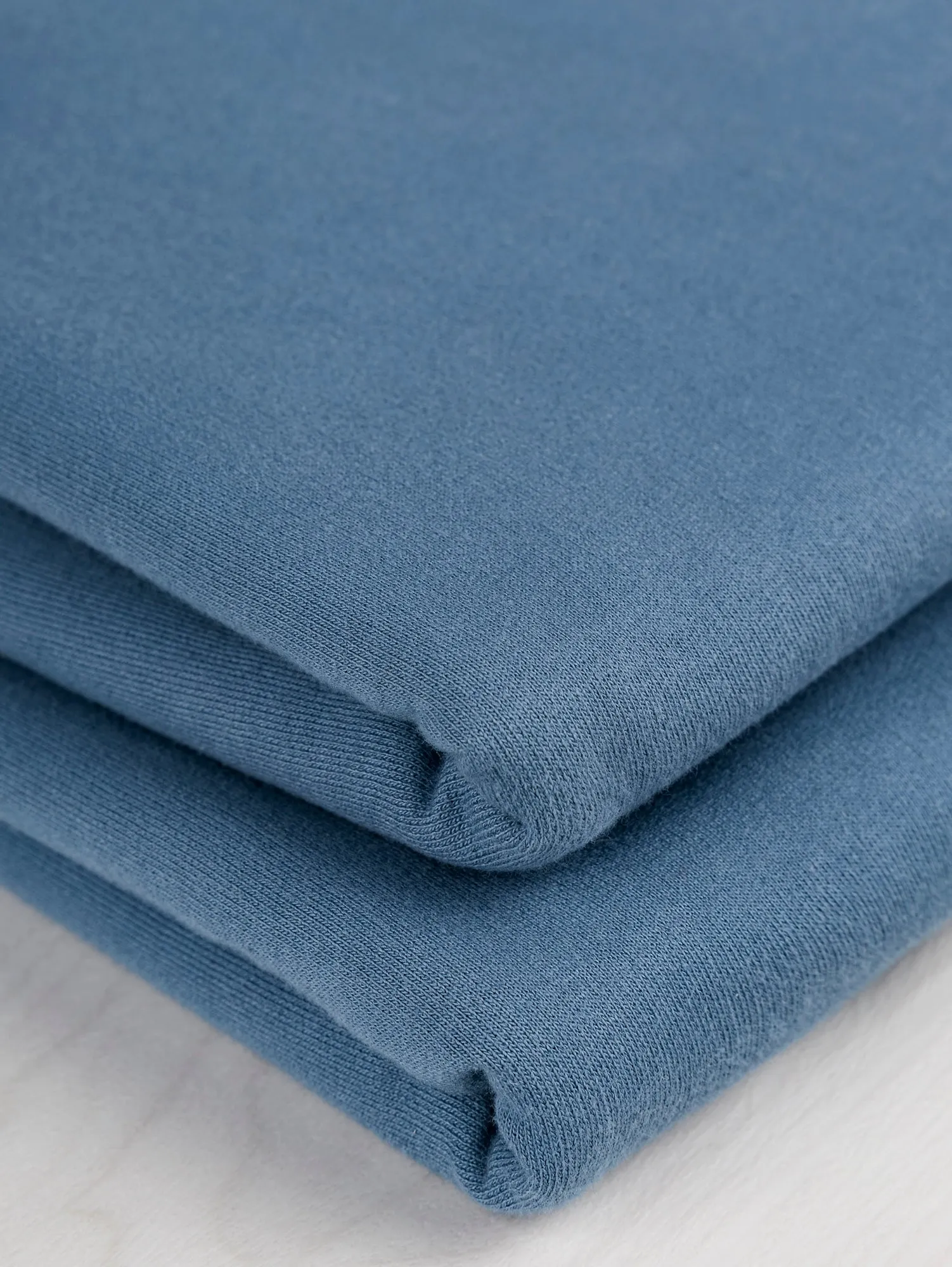 Organic Cotton Heavy French Terry - Steel Blue - Swatch