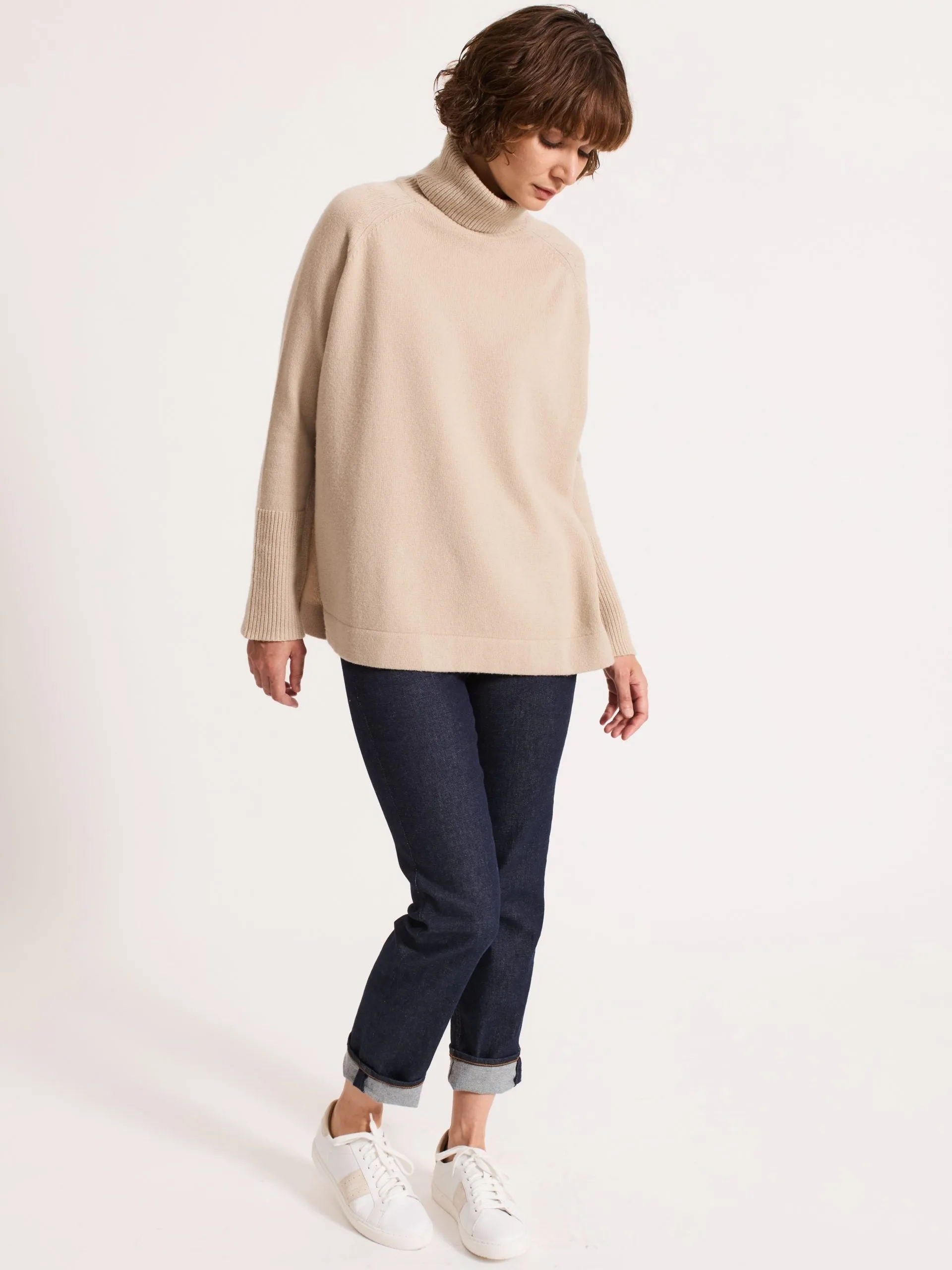 Oversized Raglan Sleeve Jumper Oyster