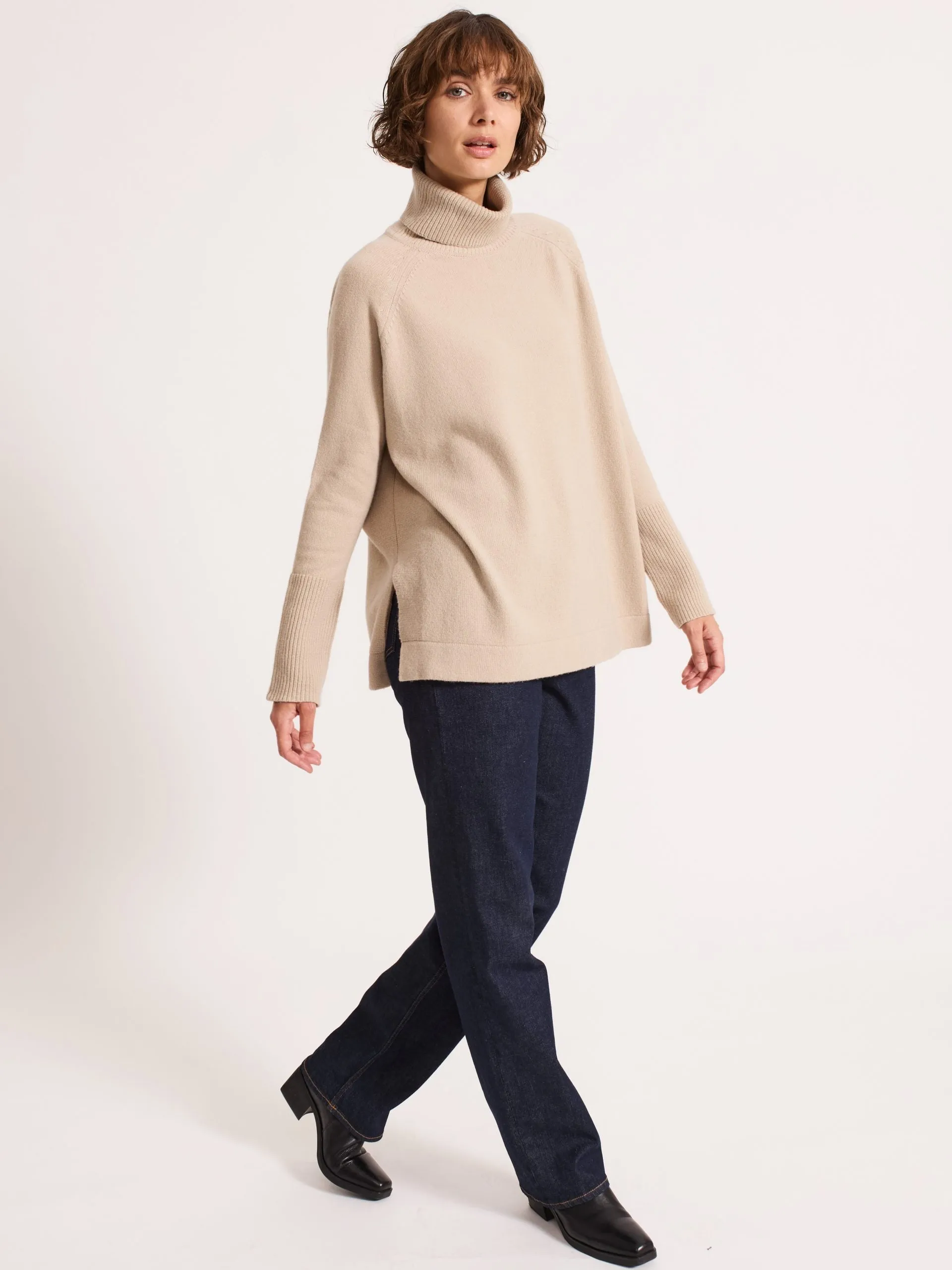 Oversized Raglan Sleeve Jumper Oyster