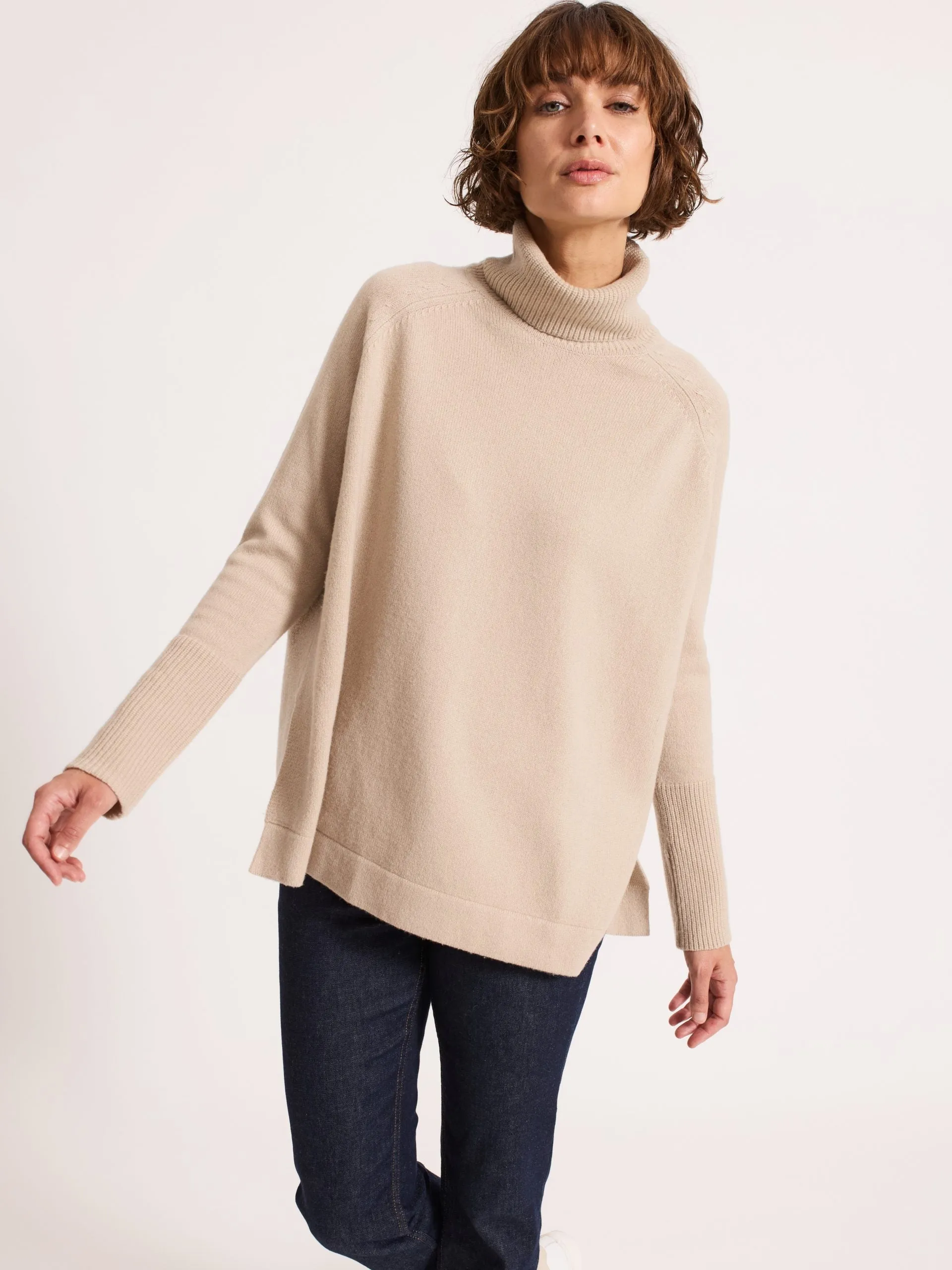 Oversized Raglan Sleeve Jumper Oyster
