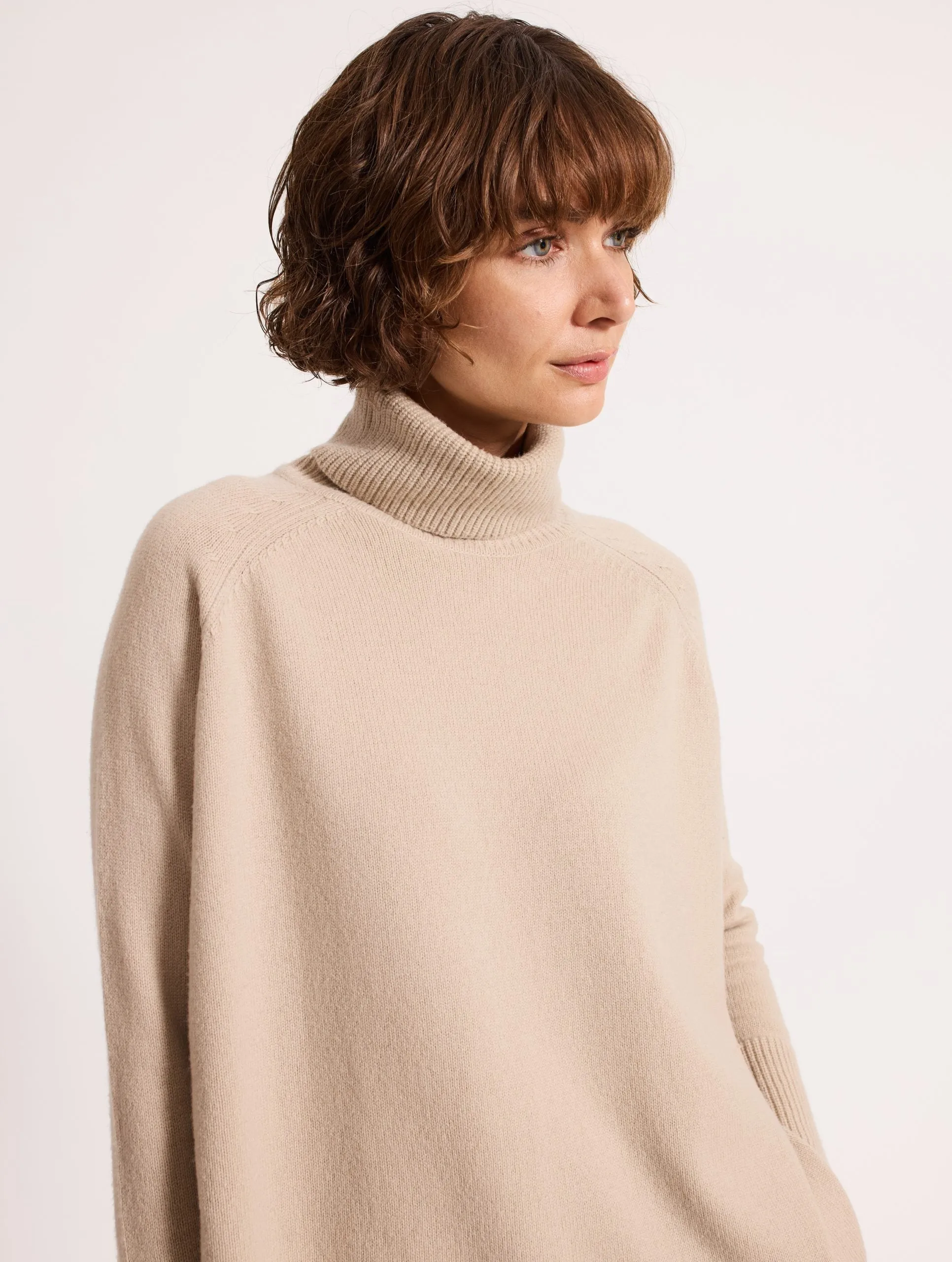 Oversized Raglan Sleeve Jumper Oyster