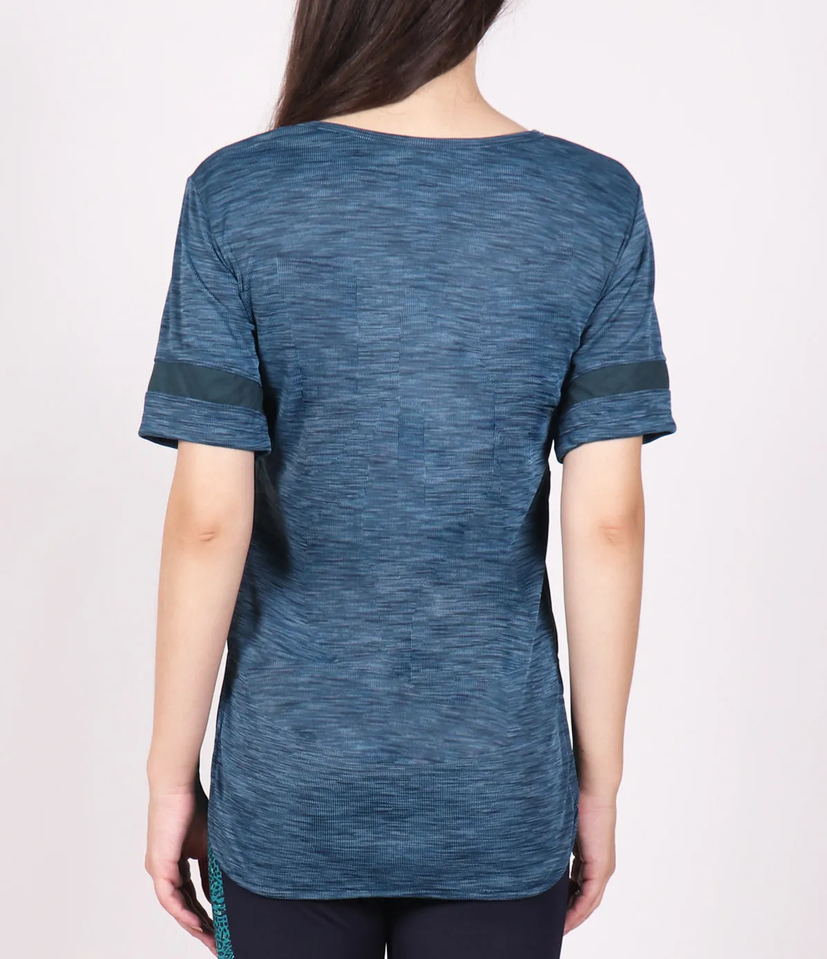 Peacock Green Long T-Shirt with Glitter Logo