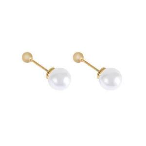 Pearl & 18K Gold-Plated Ear Jackets