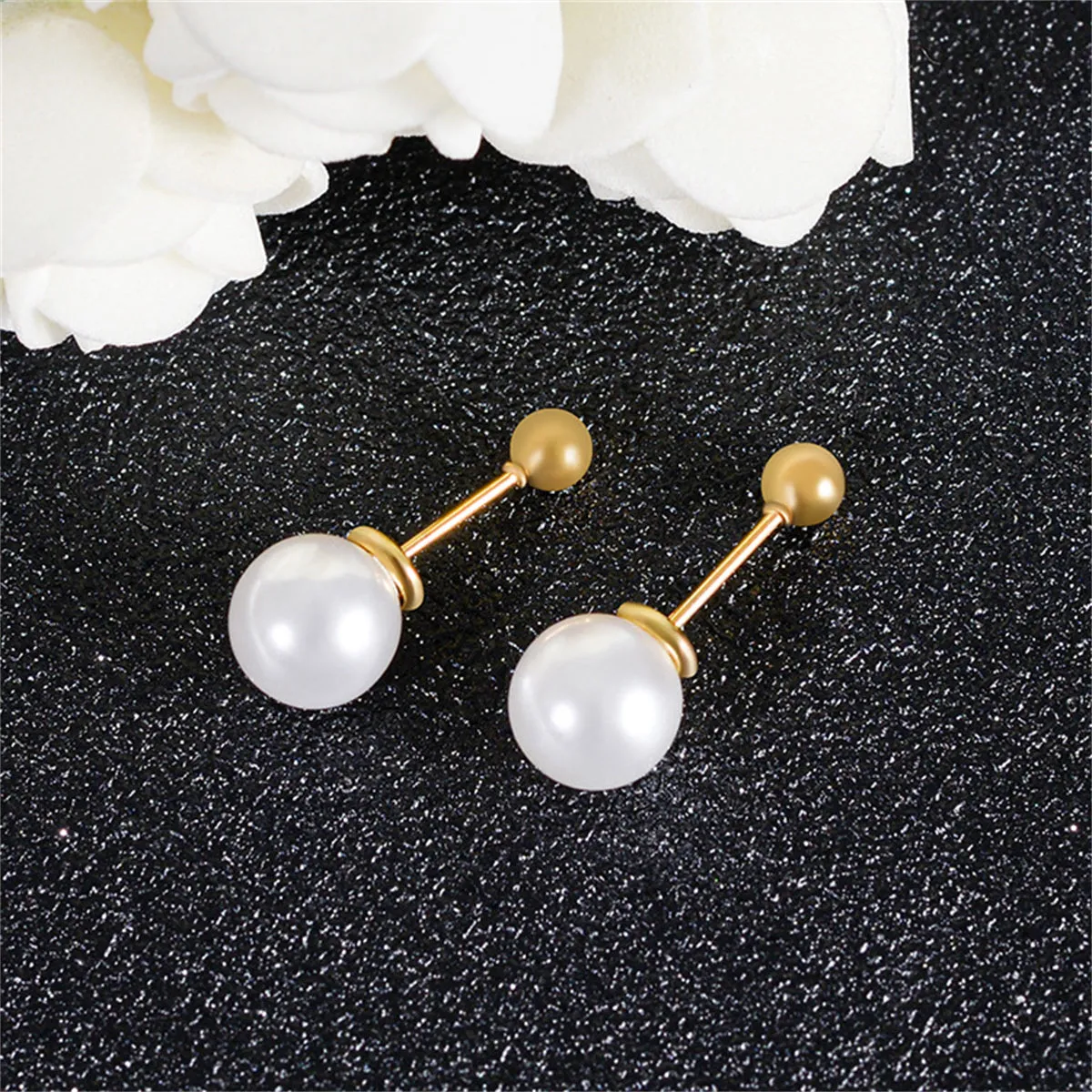 Pearl & 18K Gold-Plated Ear Jackets