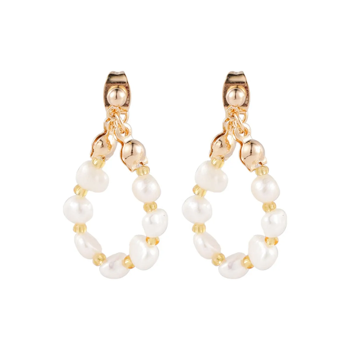 Pearl & 18K Gold-Plated Teardrop Ear Jackets