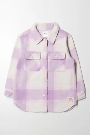 Peppa Pig Check Shacket Purple