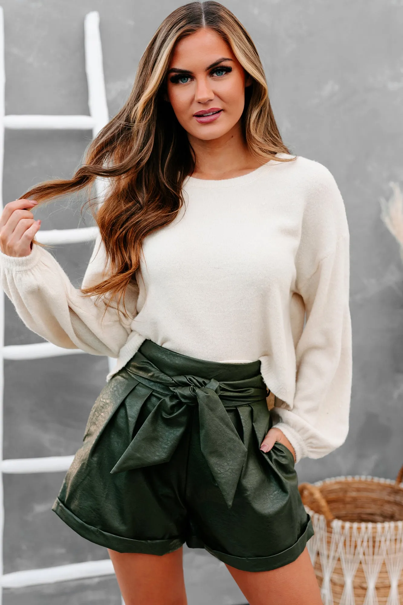 Perfect Record Bubble Sleeve Sweater (Cream)