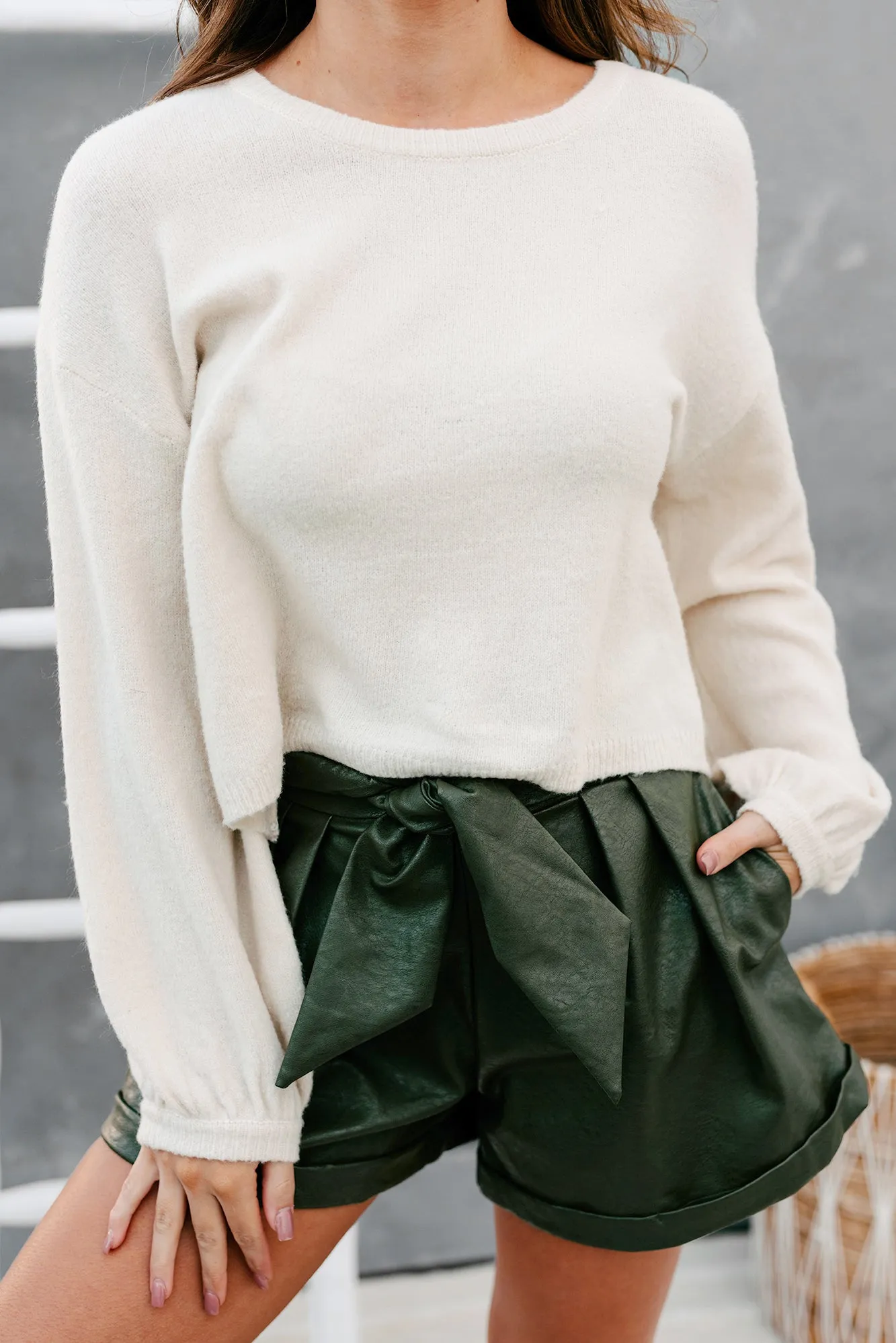 Perfect Record Bubble Sleeve Sweater (Cream)