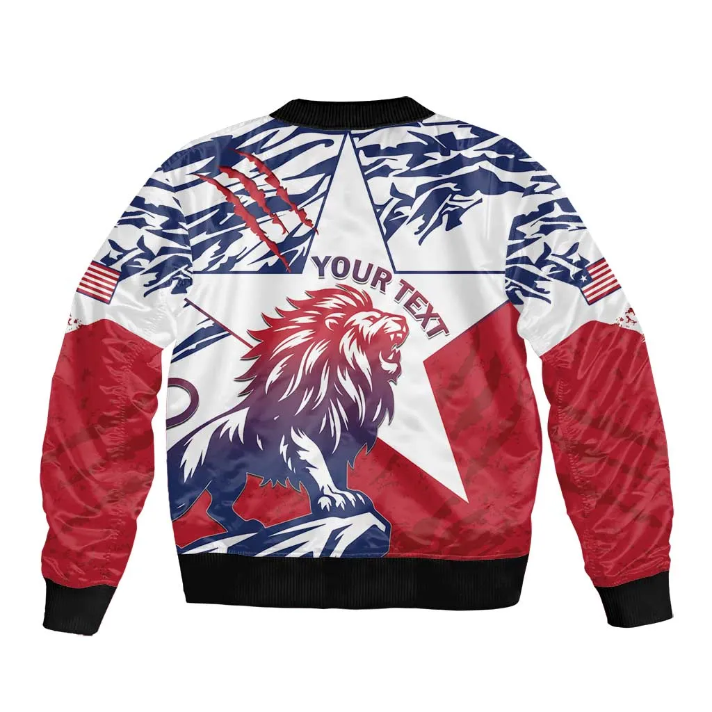 Personalised Afro Liberia Bomber Jacket African King Lion - Grunge Style LT15