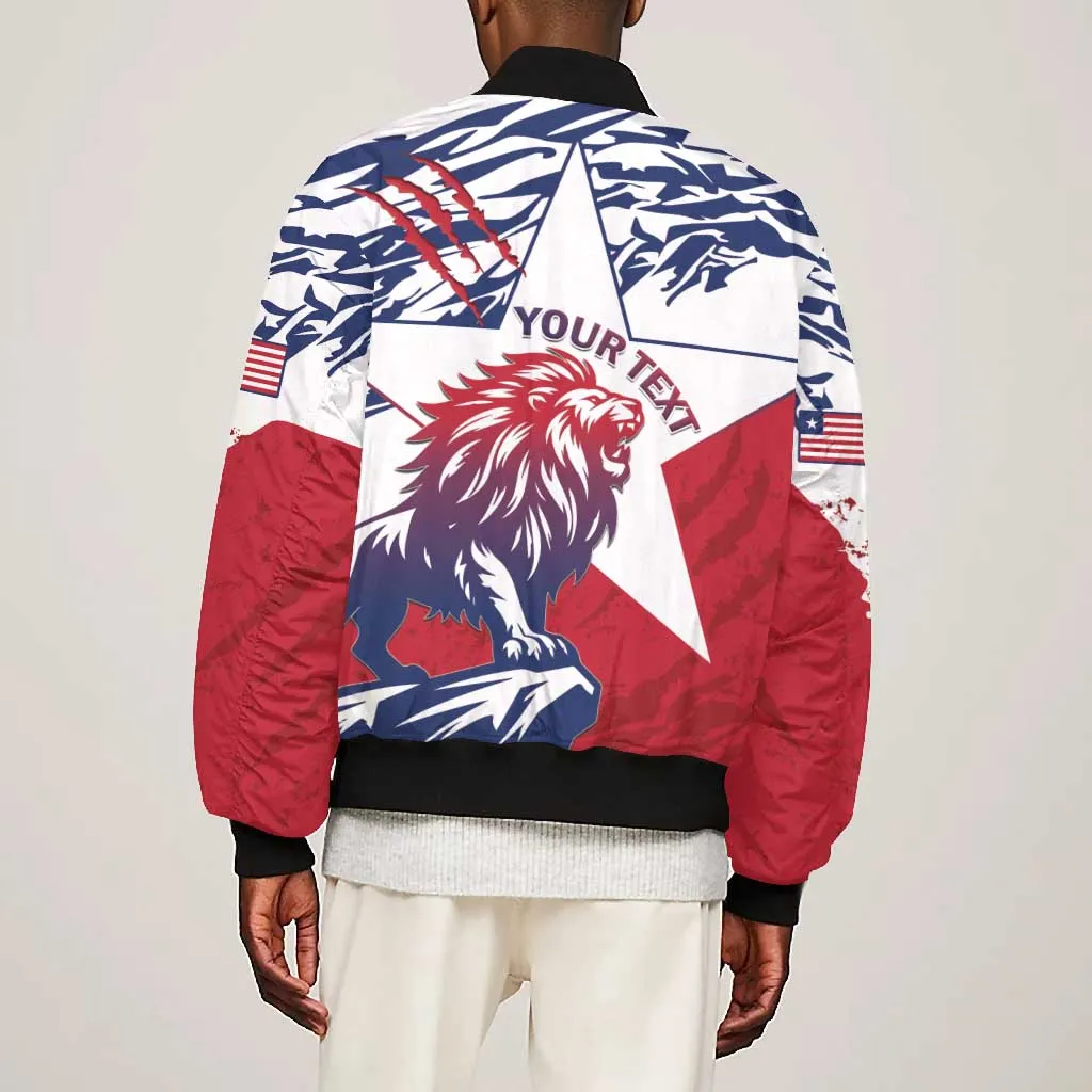 Personalised Afro Liberia Bomber Jacket African King Lion - Grunge Style LT15