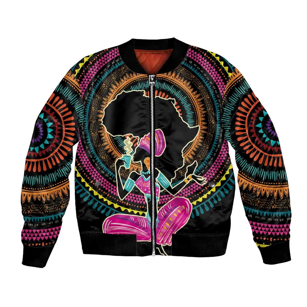 Personalized Africa Bomber Jacket Beautiful Black Woman LT18