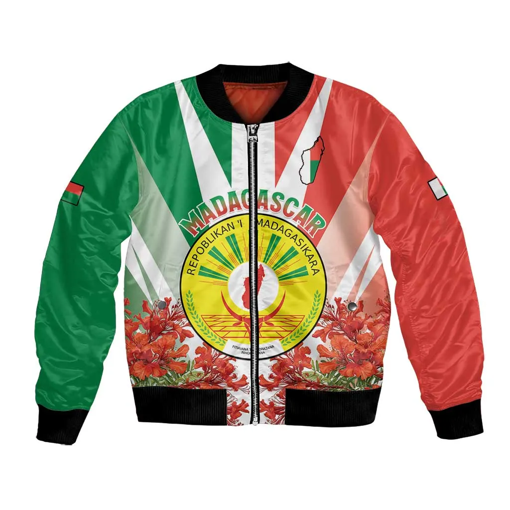 Personalized Madagasikara Bomber Jacket Seal With Poinciana LT15