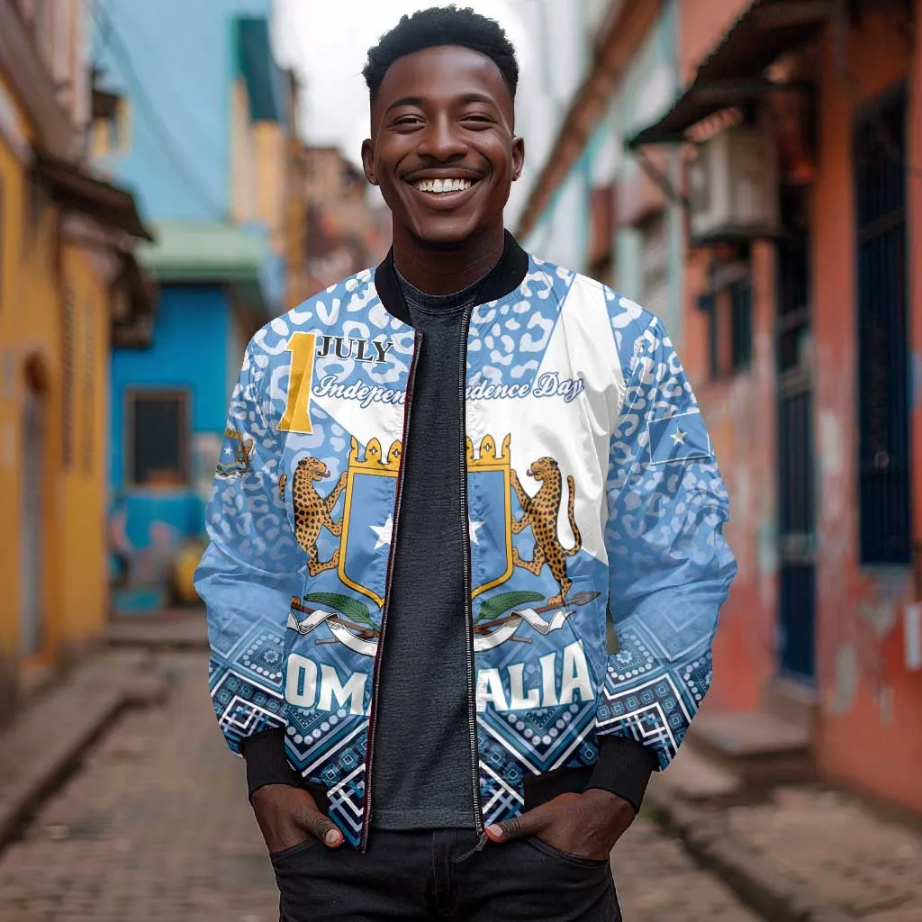 Personalized Somalia Independence Day Bomber Jacket African Leopard Pattern LT01