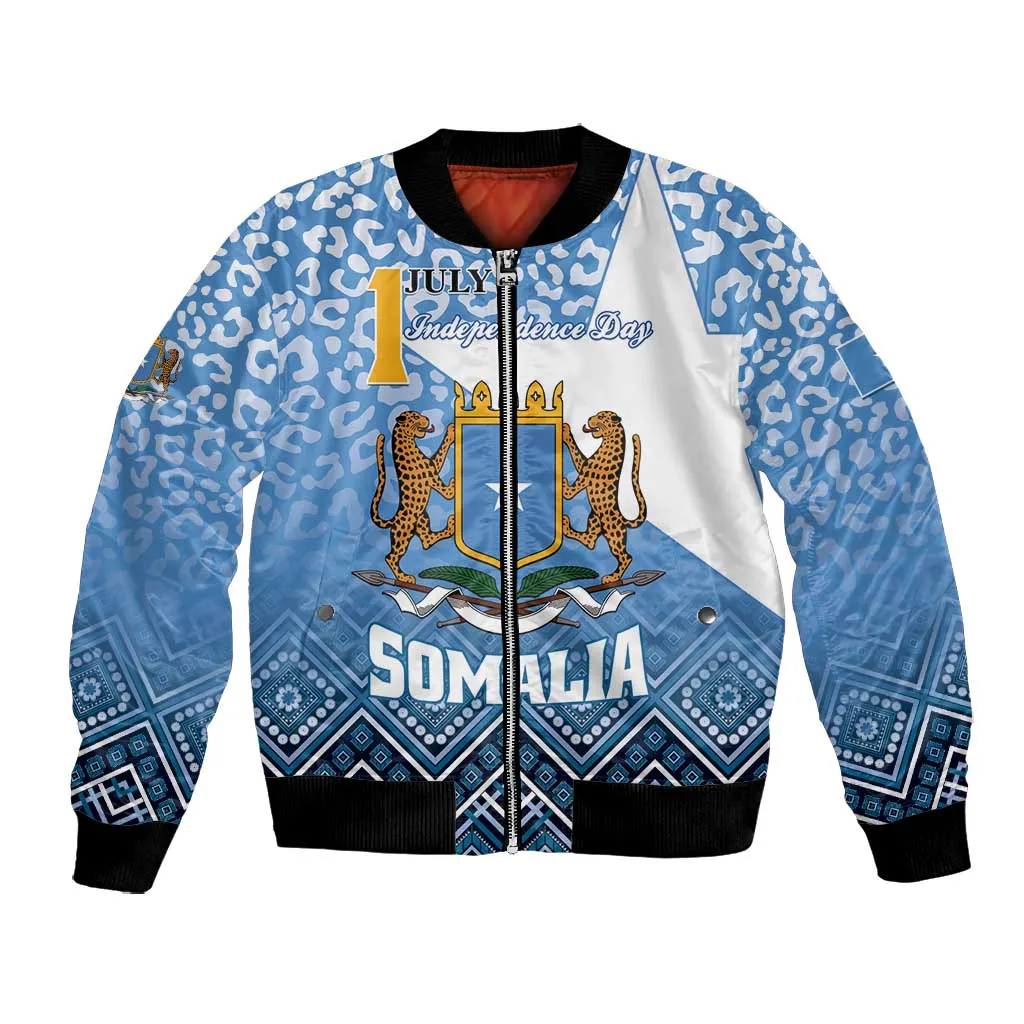 Personalized Somalia Independence Day Bomber Jacket African Leopard Pattern LT01