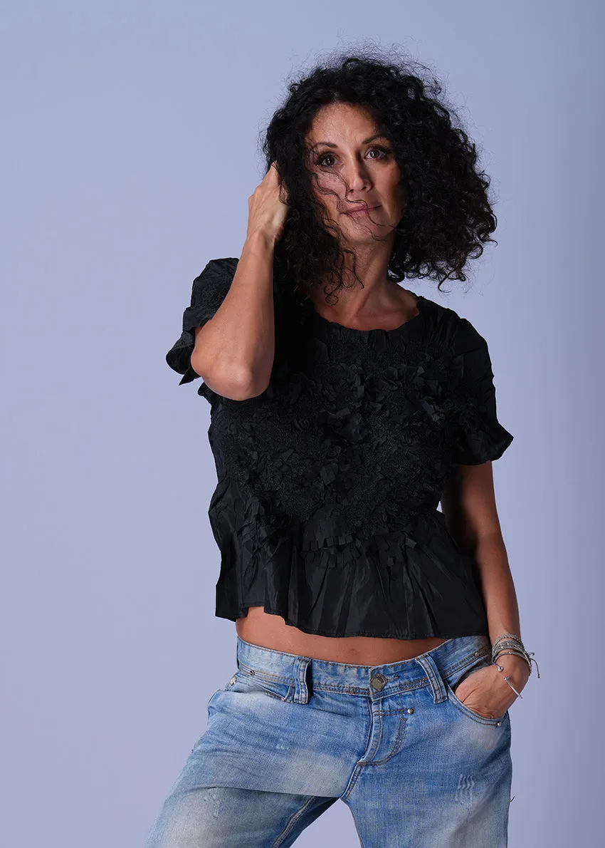 Petal Top Cornsilk