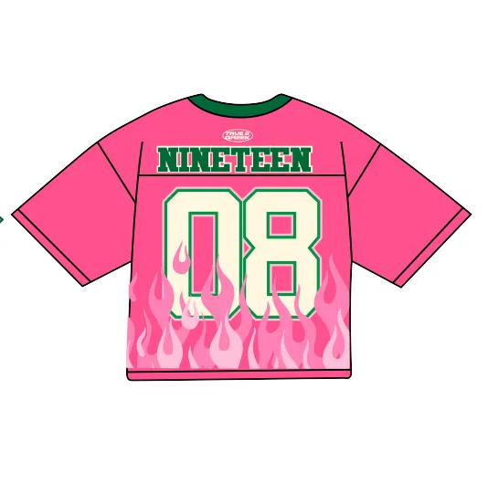 Phirst and Phinest Pink Mesh Jersey (Oversized  Cropped)