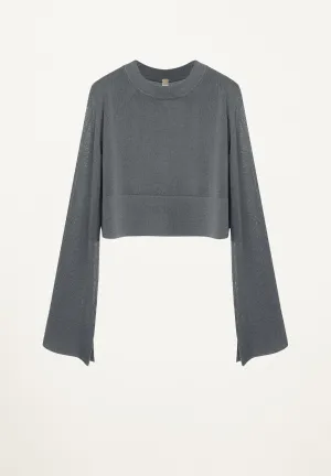 Pippa Cropped Top in Ash
