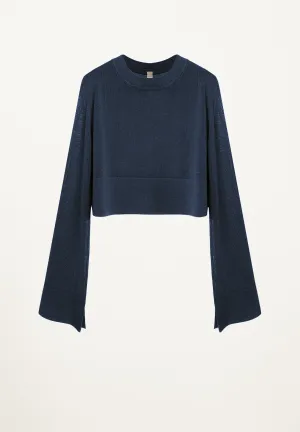 Pippa Cropped Top in Indigo