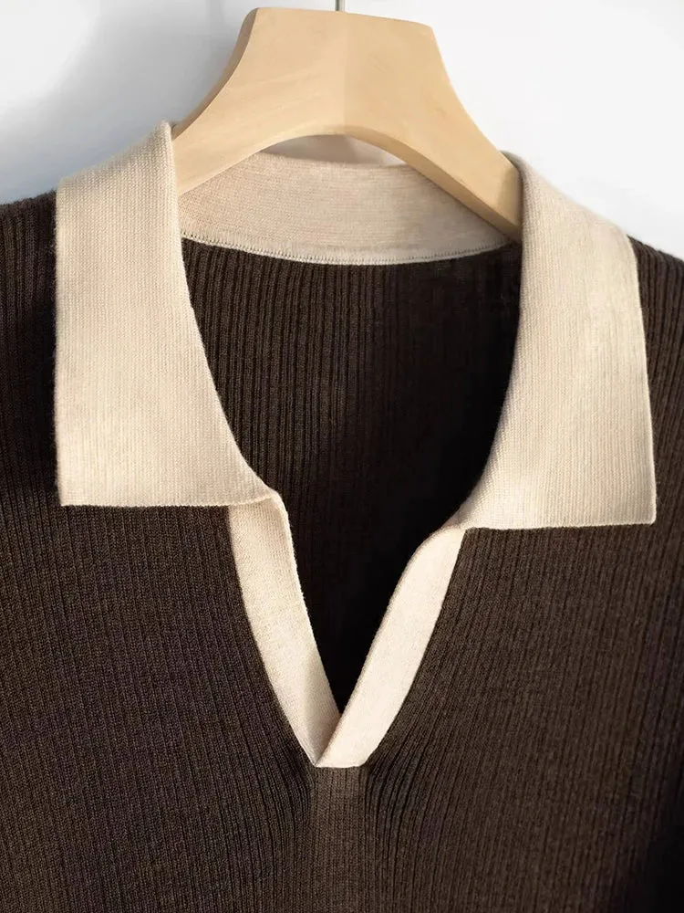 Polo Collar Knitted Sweaters