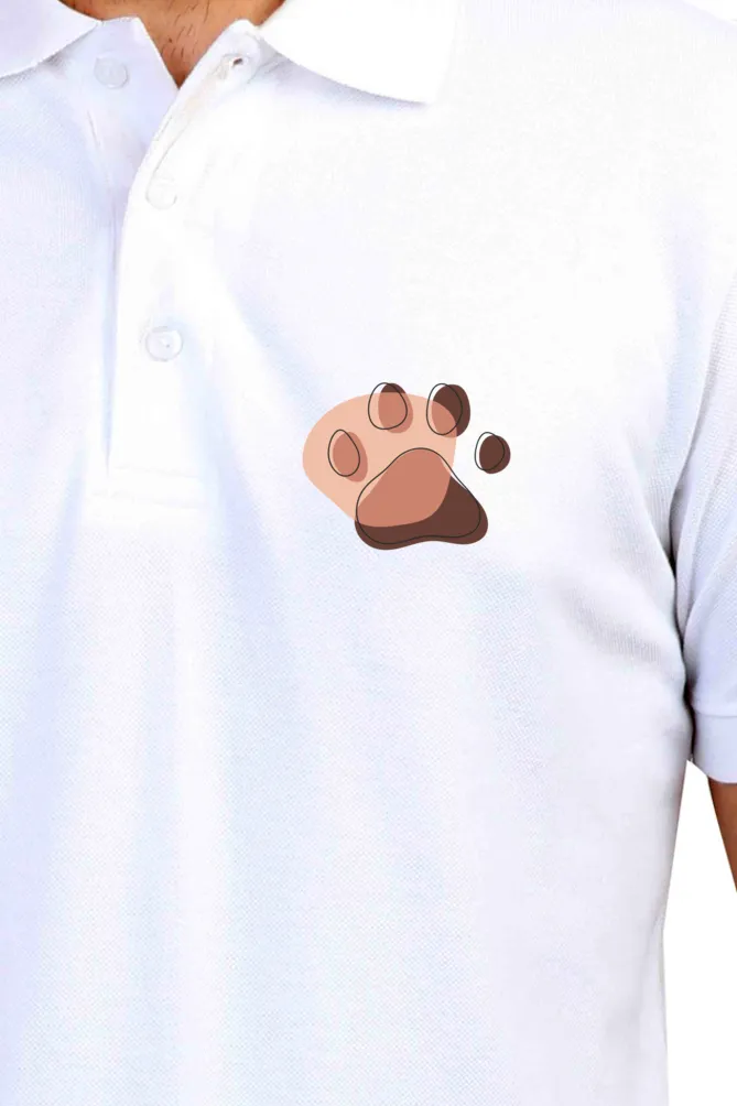 Polo Neck T-Shirt (Men) - Pawsitive Vibes (7 Colours)