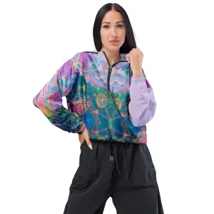 'Prayers of Divine Imagination' Cropped windbreaker