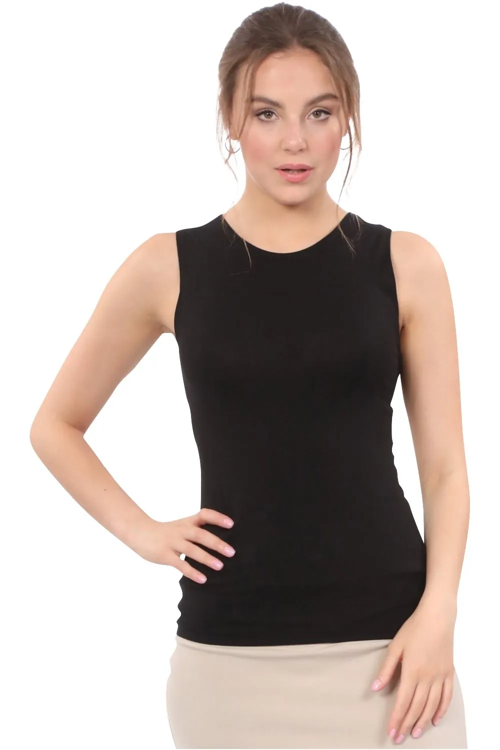 Premium Sleeveless Layering Tank Top with Full Shoulder Coverage
